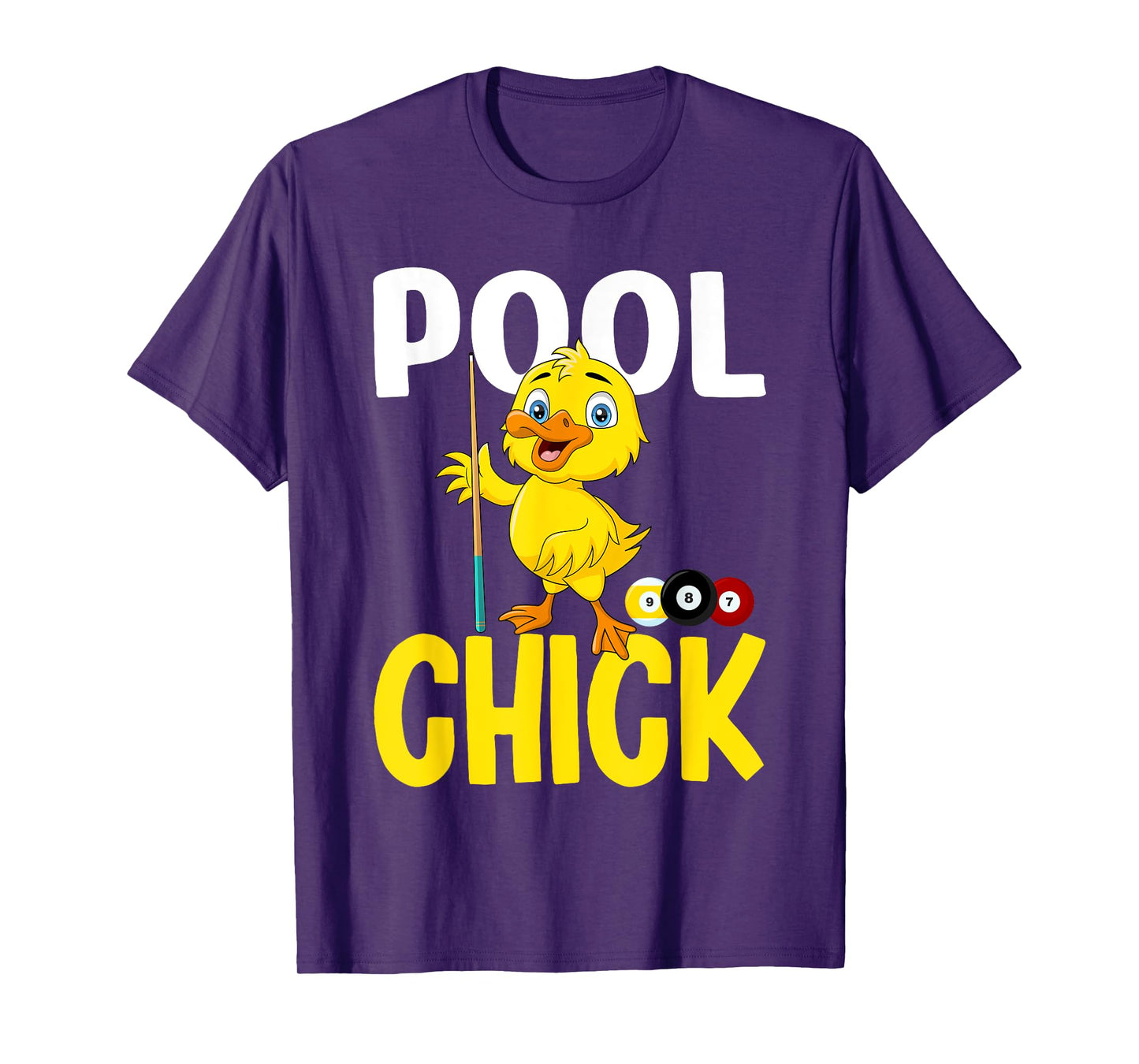 Funny Pool Chick 8 Ball Women Cute Billiards Ladies T-Shirt