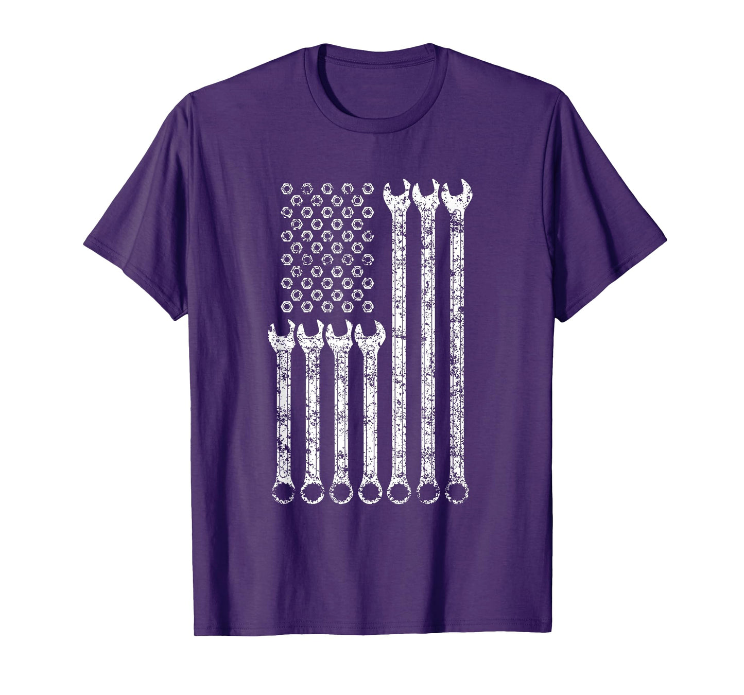 American Flag Mechanic Combination Wrench Wrenches Car T-Shirt