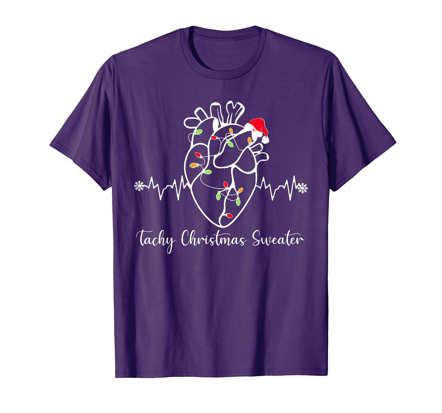 Tachy Christmas Sweater Anatomy Heart Cardiac Nurse Xmas T-Shirt