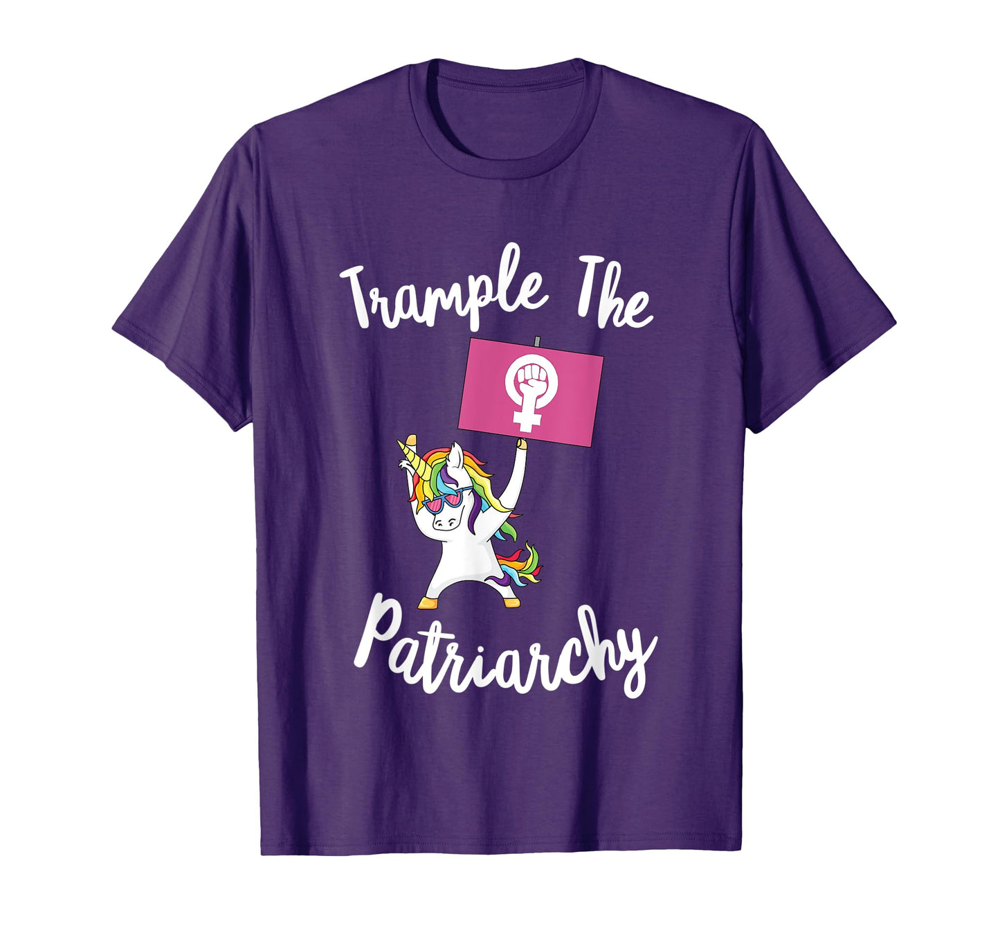 Feminist Unicorn Trample The Patriarchy Activist Flag Resist T-Shirt