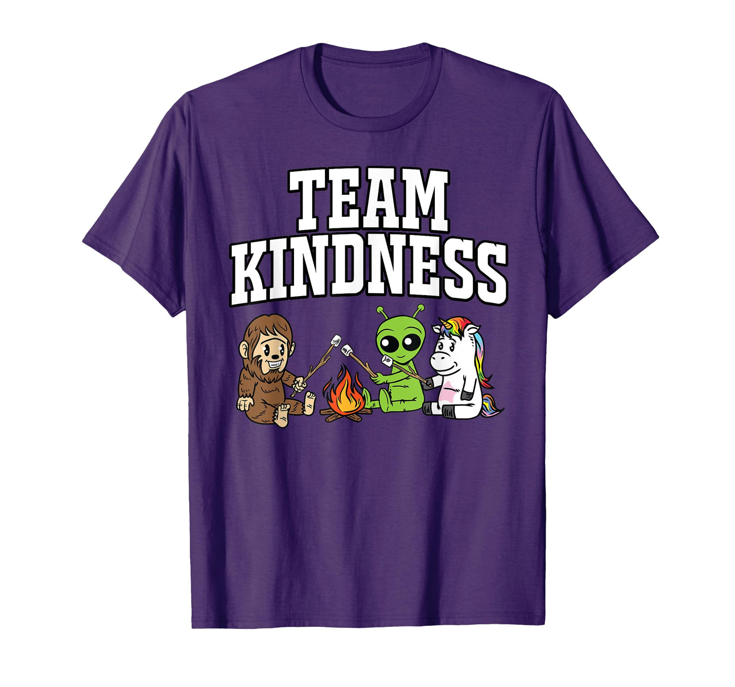 Team Kindness Sasquatch Alien Unicorn Teacher Shirt Gift Men Women Kids T-Shirt
