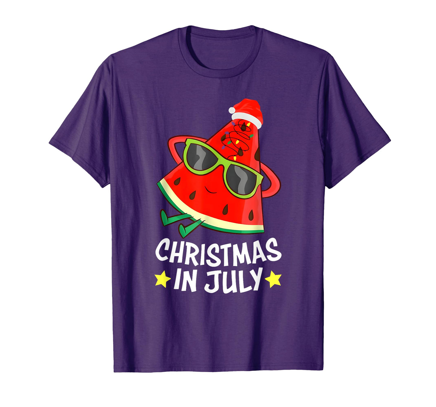Christmas In July Watermelon Xmas Tree Summer Men Women Kids T-Shirt