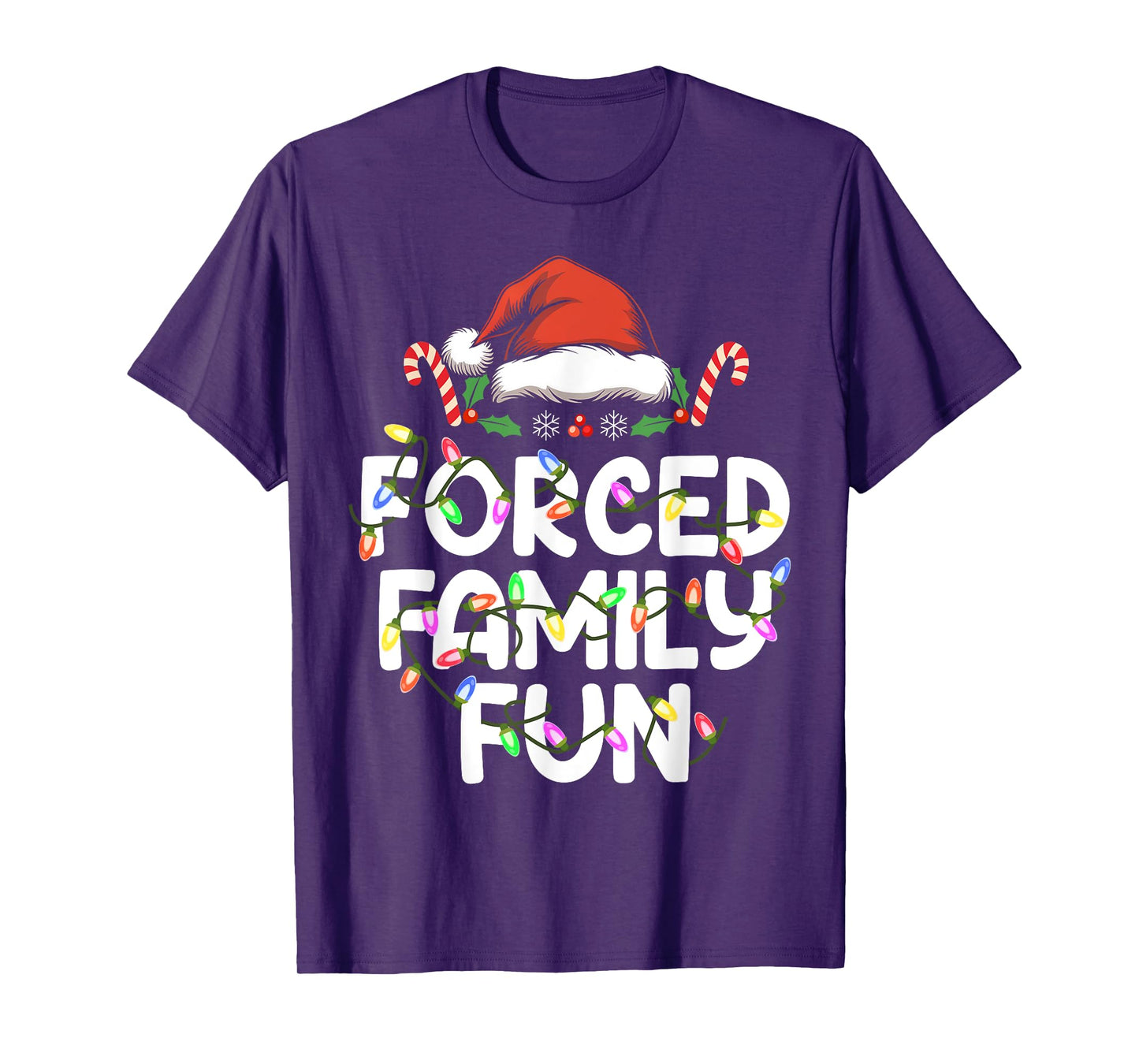 Forced Family Fun Christmas Pajamas Funny T-Shirt