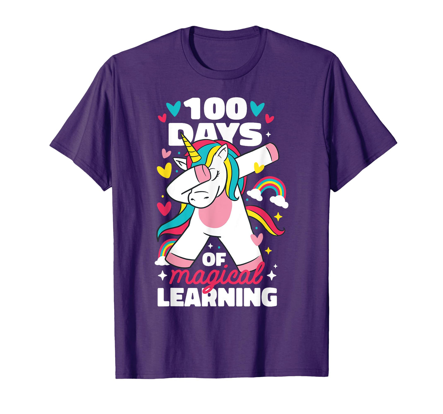 100 Days of Magical Learning 100th Day of School Unicorn T-Shirt