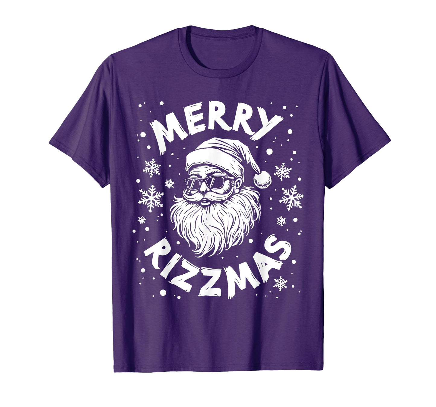 Merry Rizzmas Kids Teens School Funny Christmas Santa Claus T-Shirt