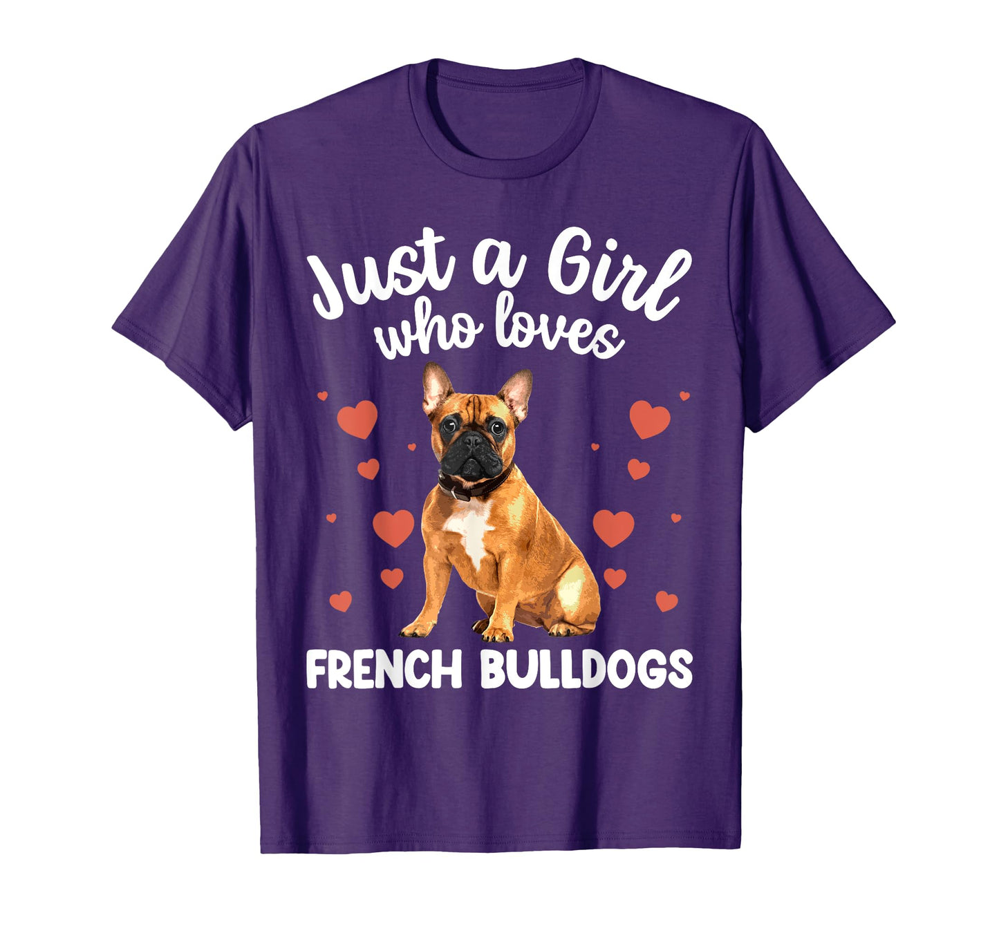 Funny French Bulldog Art For Women Girls Frenchie Bulldog T-Shirt
