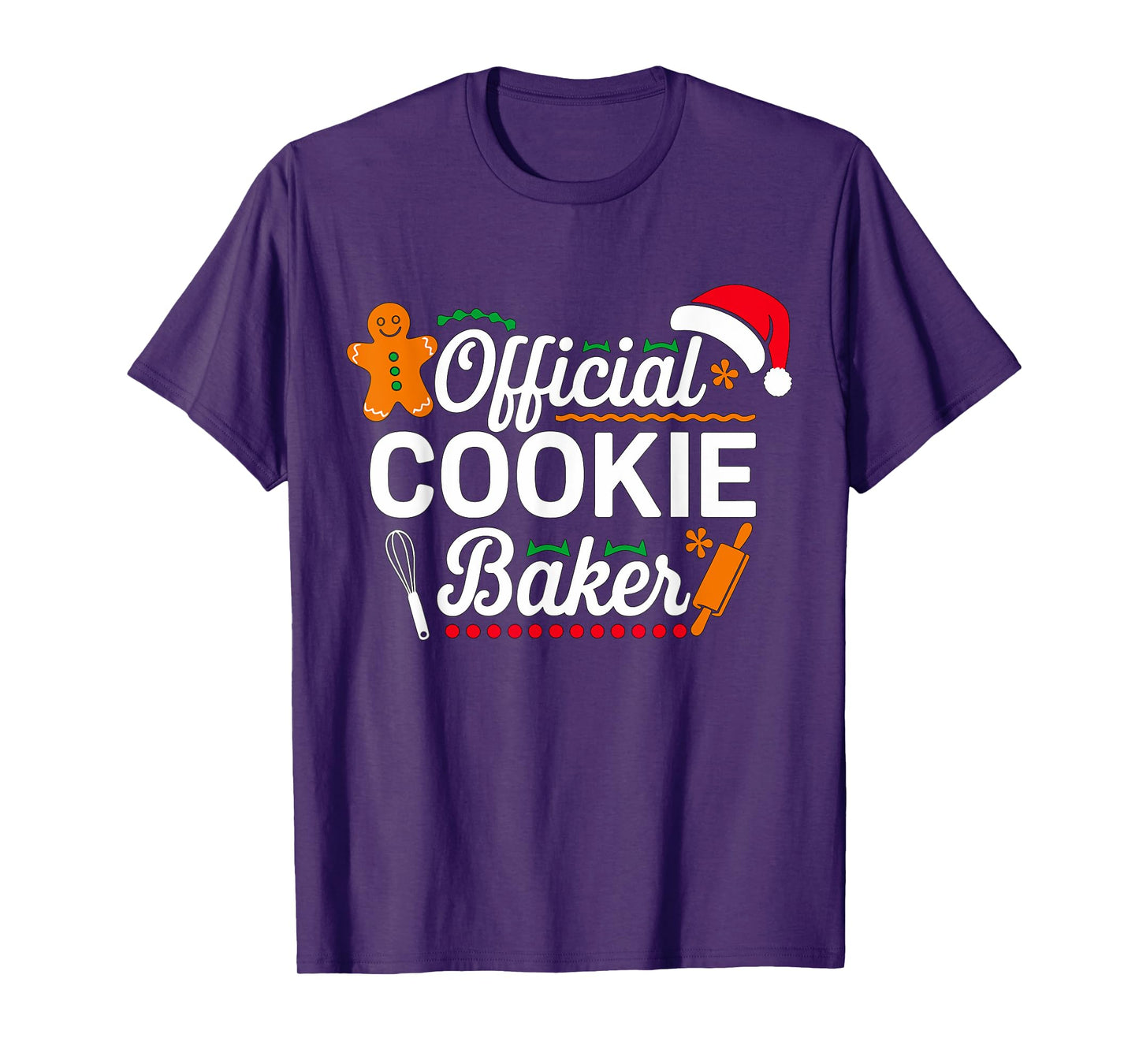 Official Cookie Baker Christmas Costume Mom Xmas T-Shirt