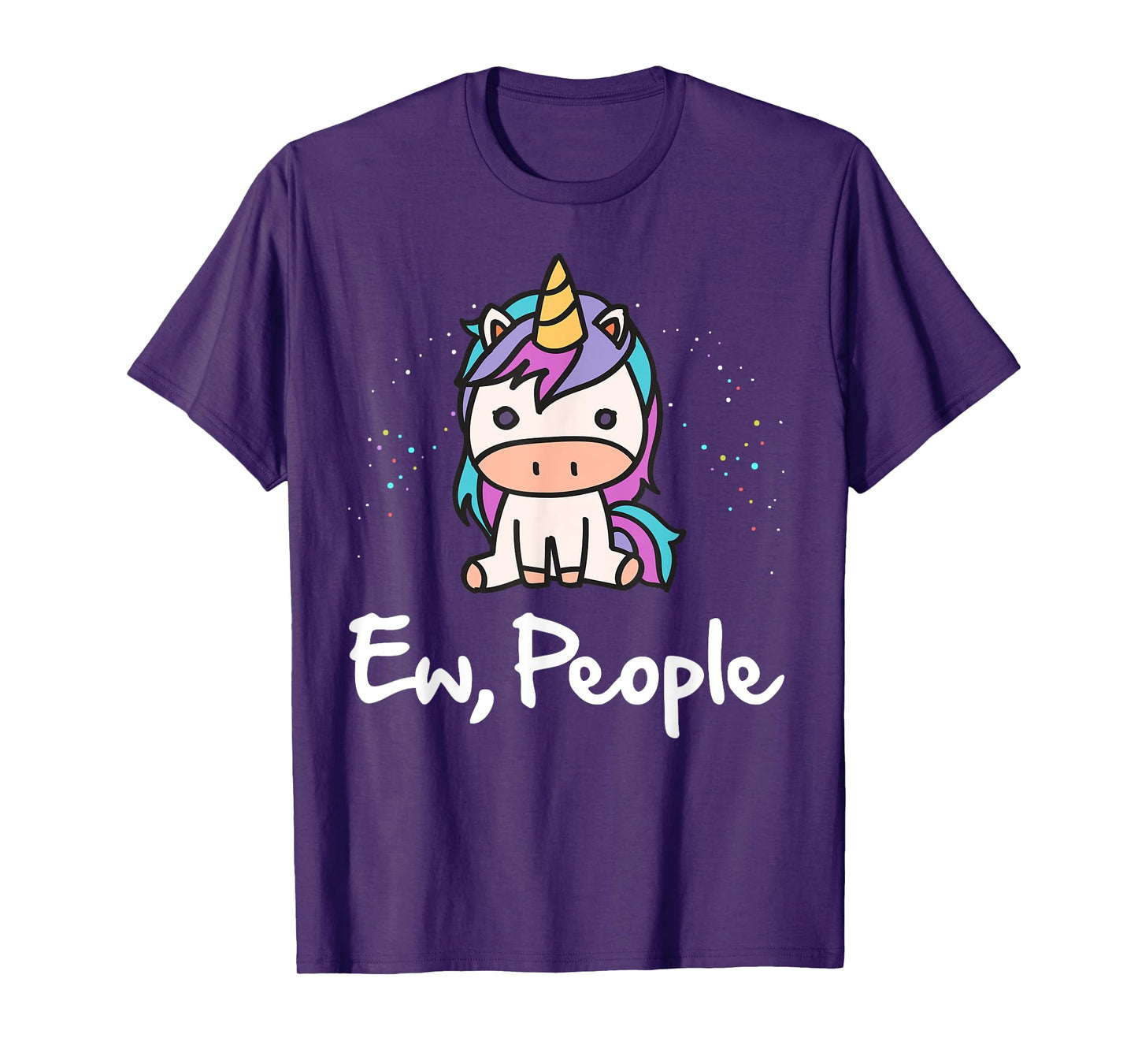 Ew People Anti-Social Cute Unicorn T-shirt T-Shirt