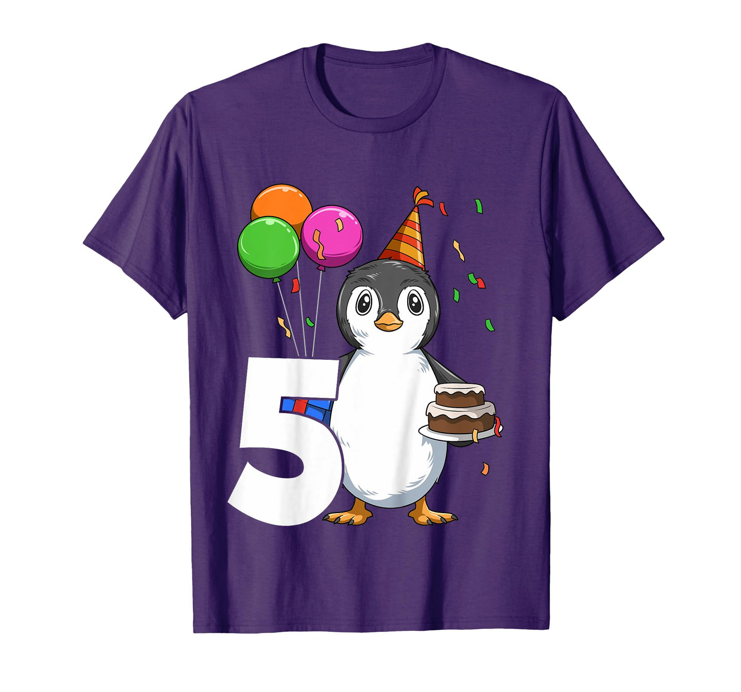 Penguin Birthday 5 Penguin 5th Birthday Outfit Penguin Party T-Shirt