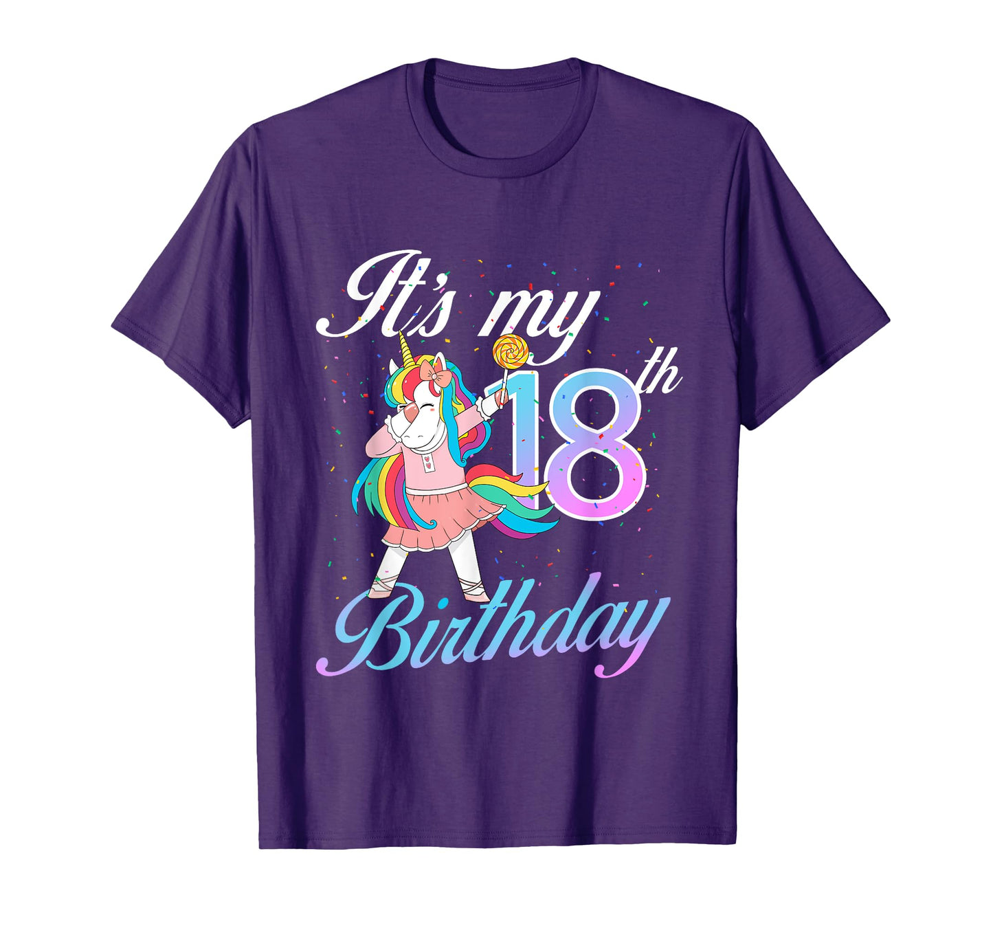 It's My 18th Birthday Unicorn 18 Years Old Bday T-Shirt