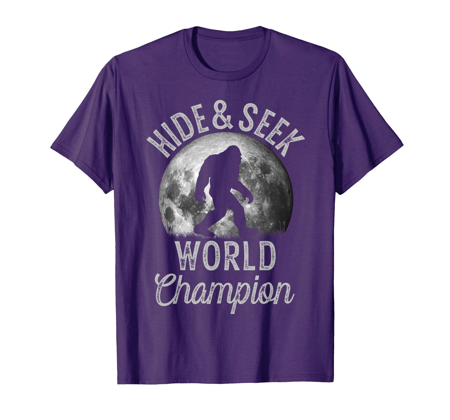 Bigfoot Moon Fantasy Hide And Seek World Champion Sasquatch T-Shirt