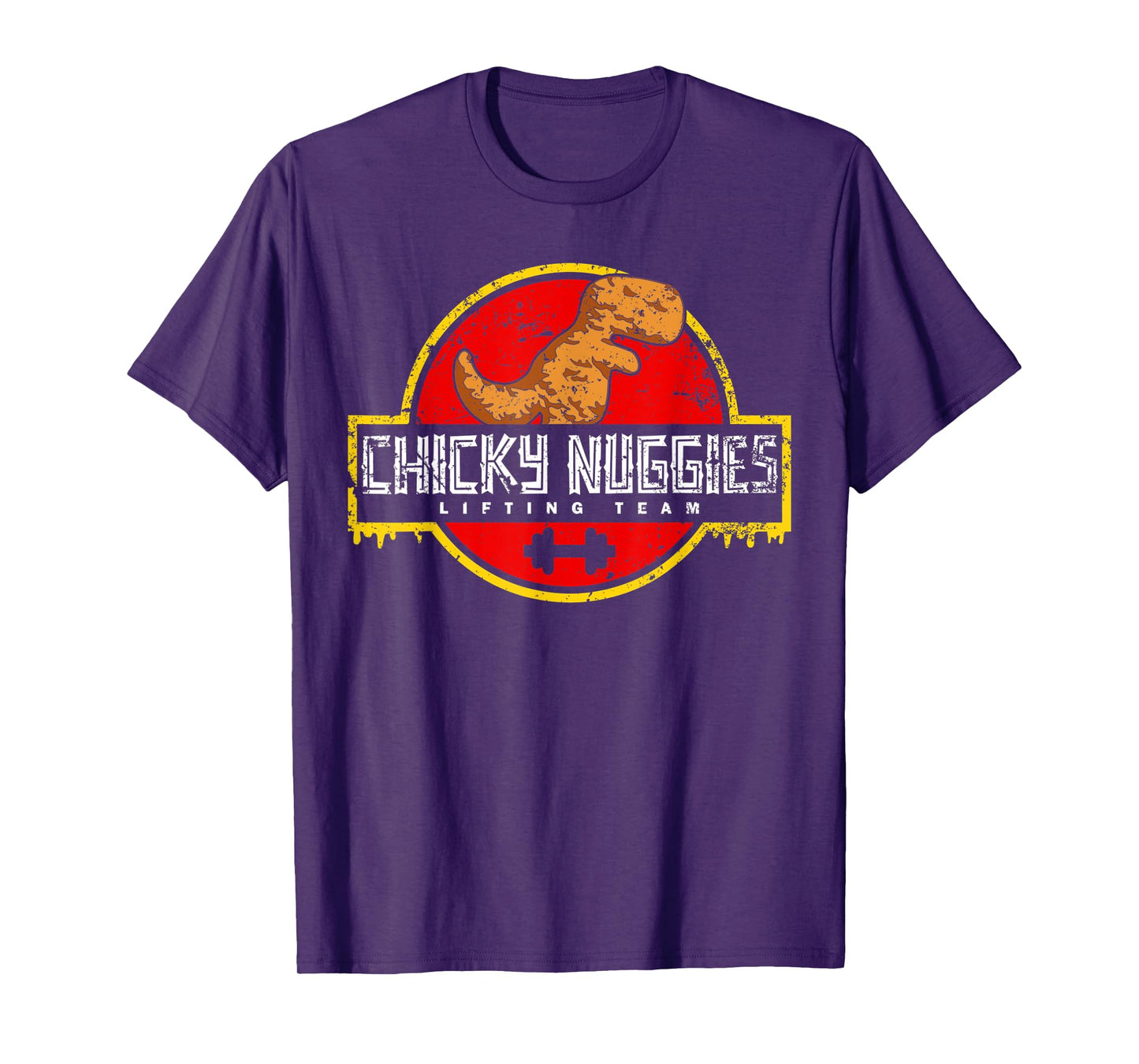 Chicky Nuggies Lifting Team Chicken Nugget Lover Distressed T-Shirt