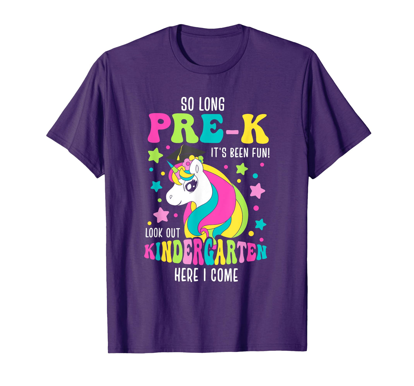 So Long Pre-K Kindergarten Here I Come Unicorn Graduation T-Shirt