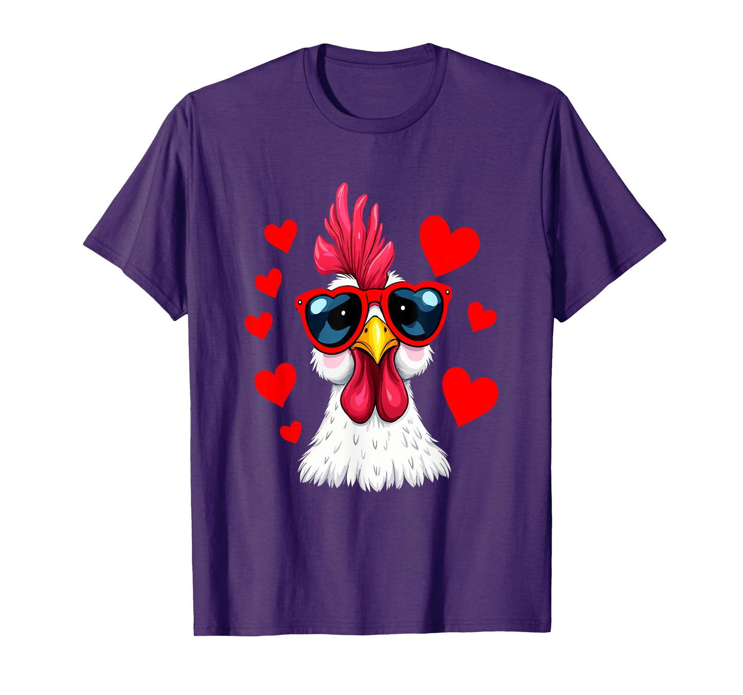 Funny Chicken Valentines Day Heart Chicken Couple T-Shirt