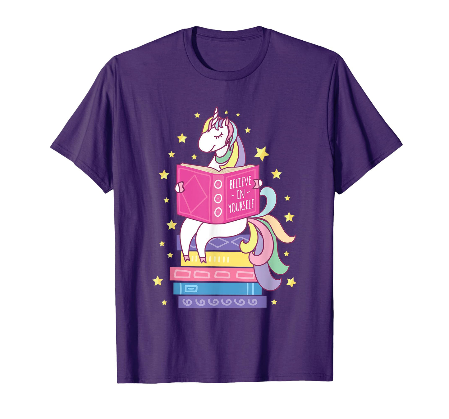 Reading Library Unicorn Read Books Lover Reader Gift T-Shirt