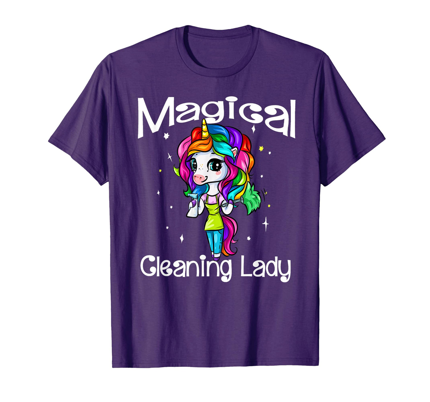 Magical Cleaning Lady Unicorn Girl Housekeeping Maid Service T-Shirt