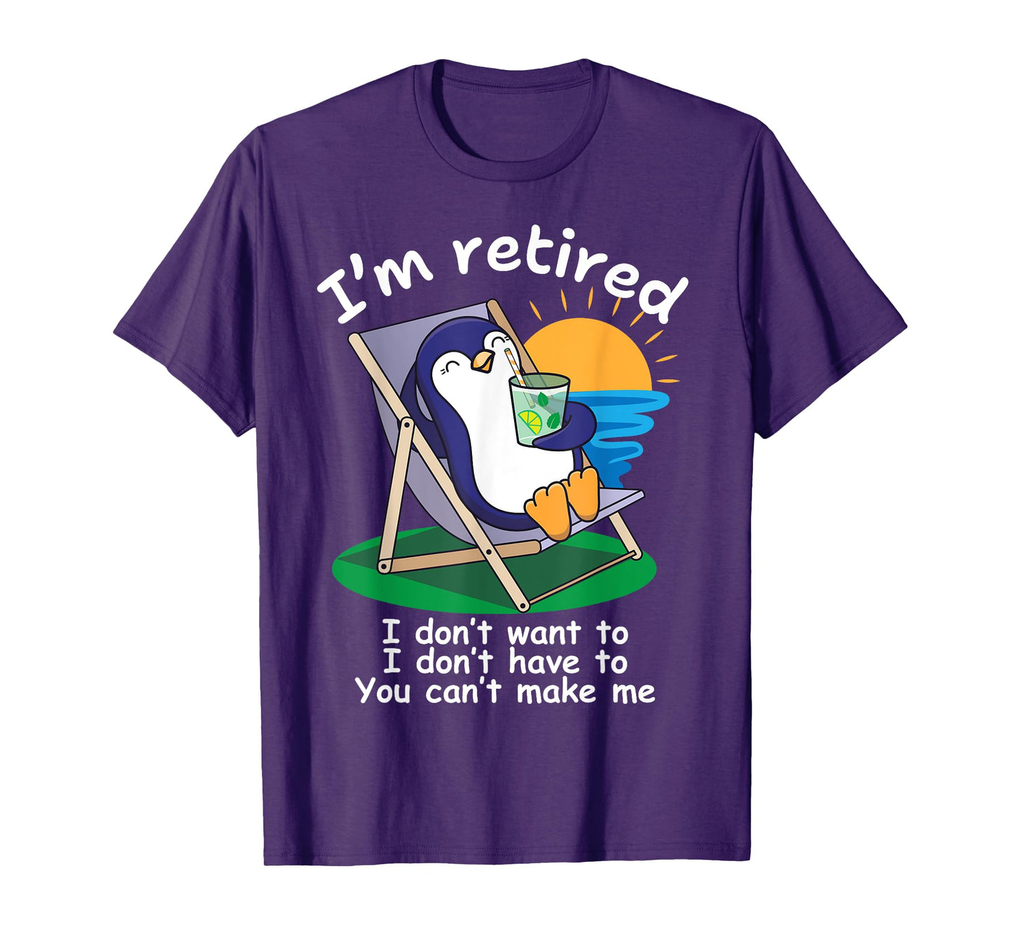 Funny Retired 2025 Penguin Vacation Retirement Party Outfit T-Shirt