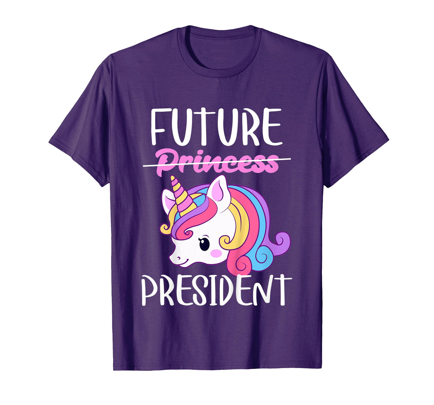 Kids Future President Girls Feminist Unicorn T-Shirt