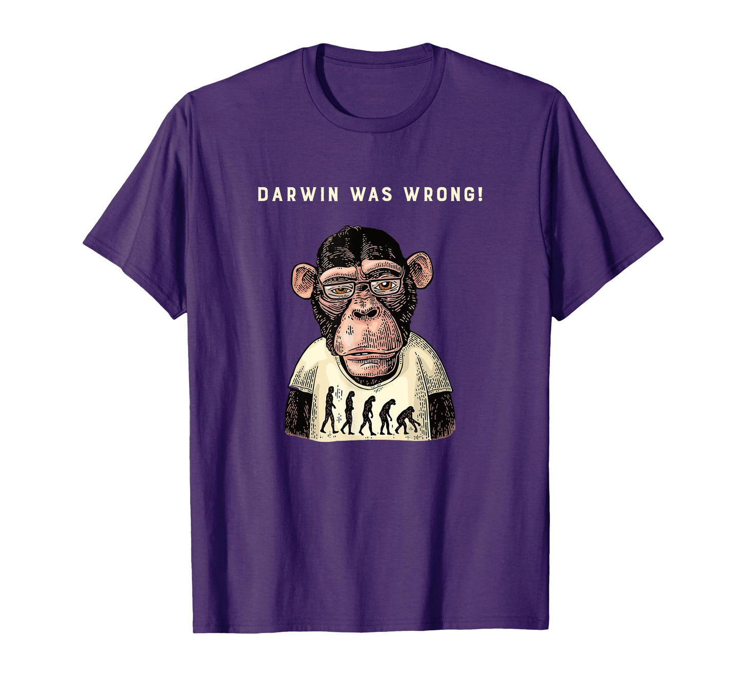Darwin Was Wrong Monkey Reverse Evolution T-Shirt