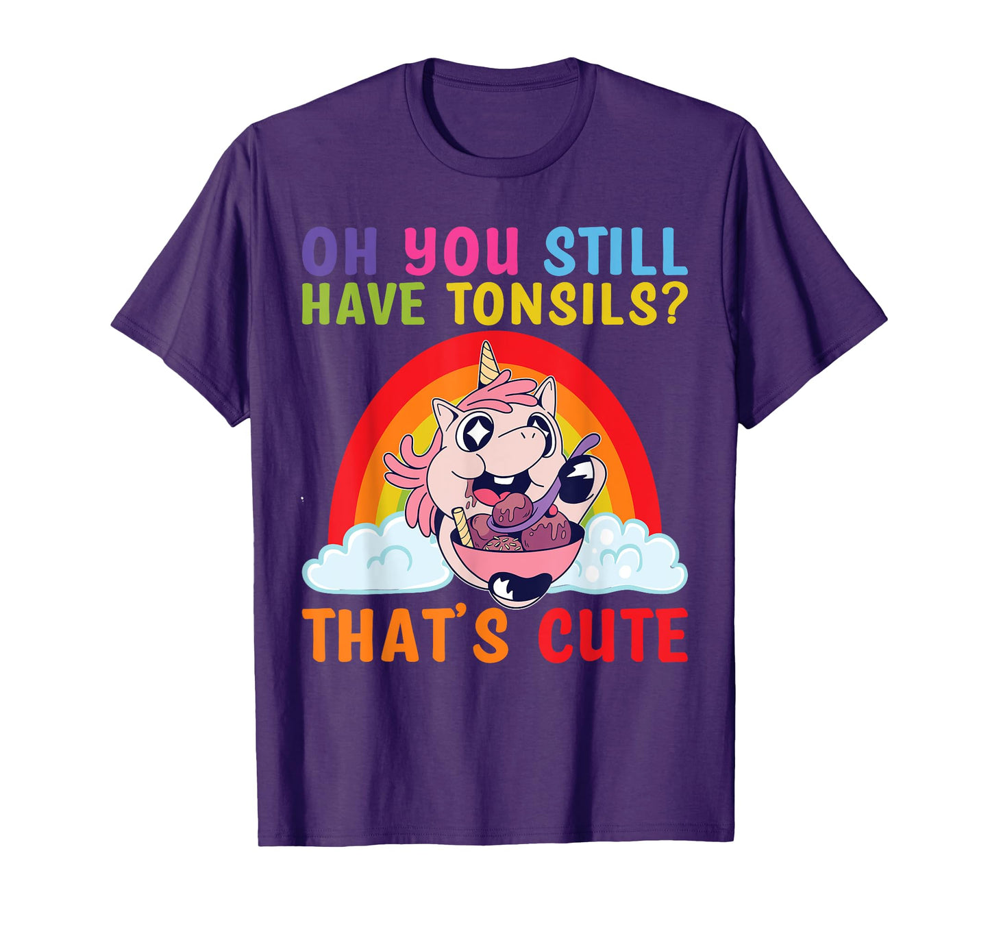 Tonsil Removal Surgery Recovery Tonsillectomy Unicorn T-Shirt