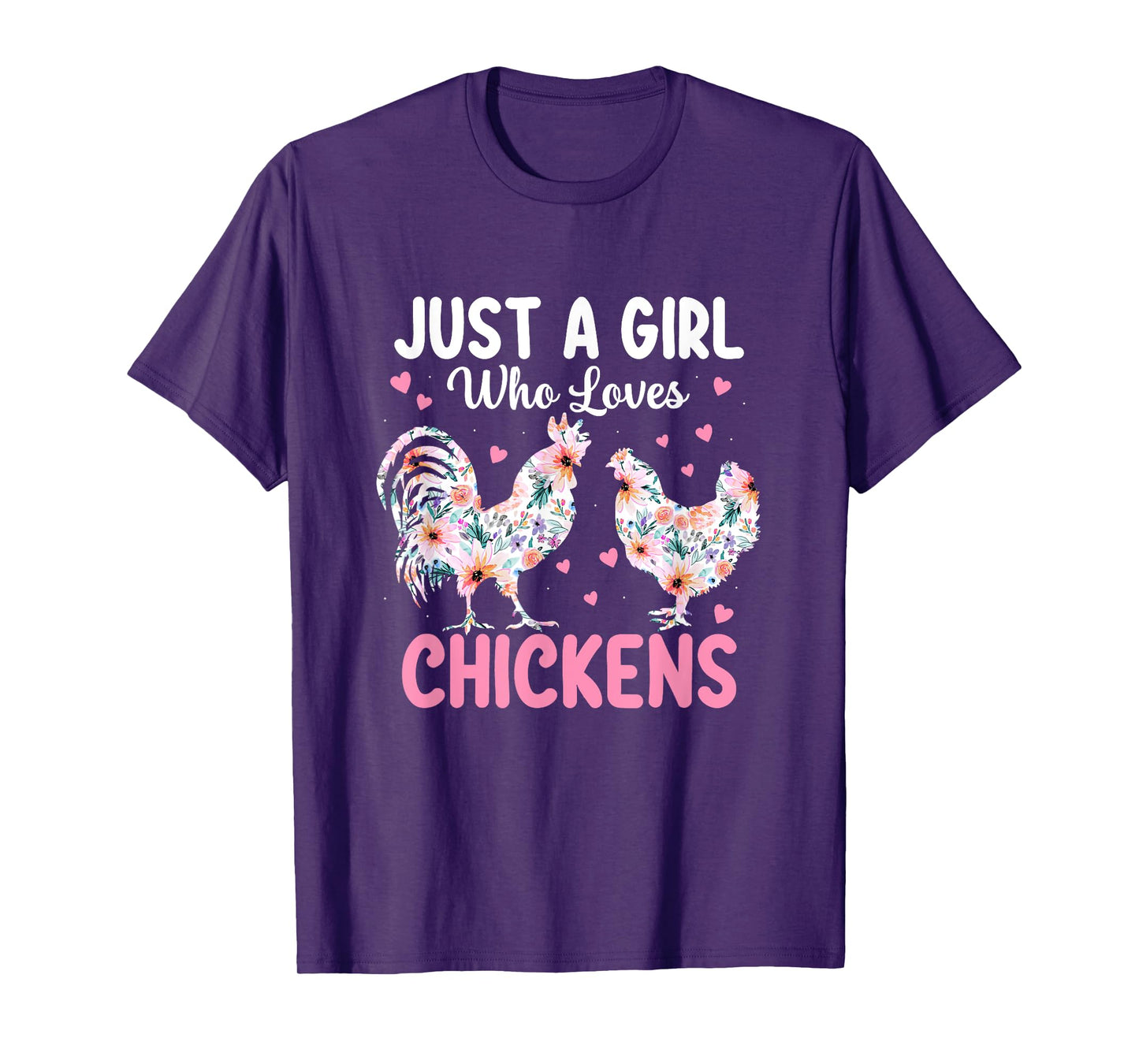 Just a Girl Who Loves Chickens Cute Chicken Lover Farm T-Shirt