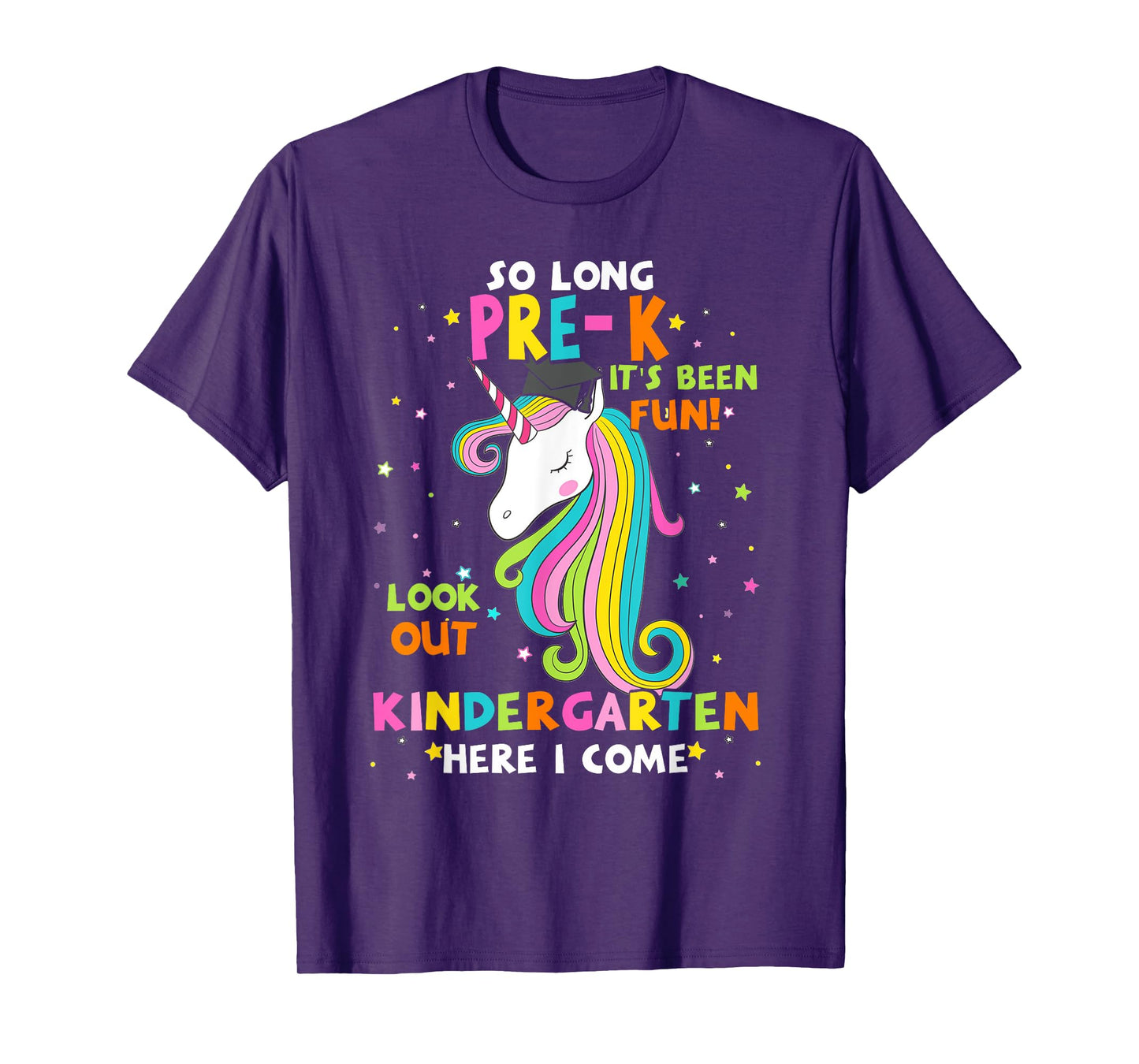 So Long Pre-K Kindergarten Here I Come Unicorn Graduation T-Shirt