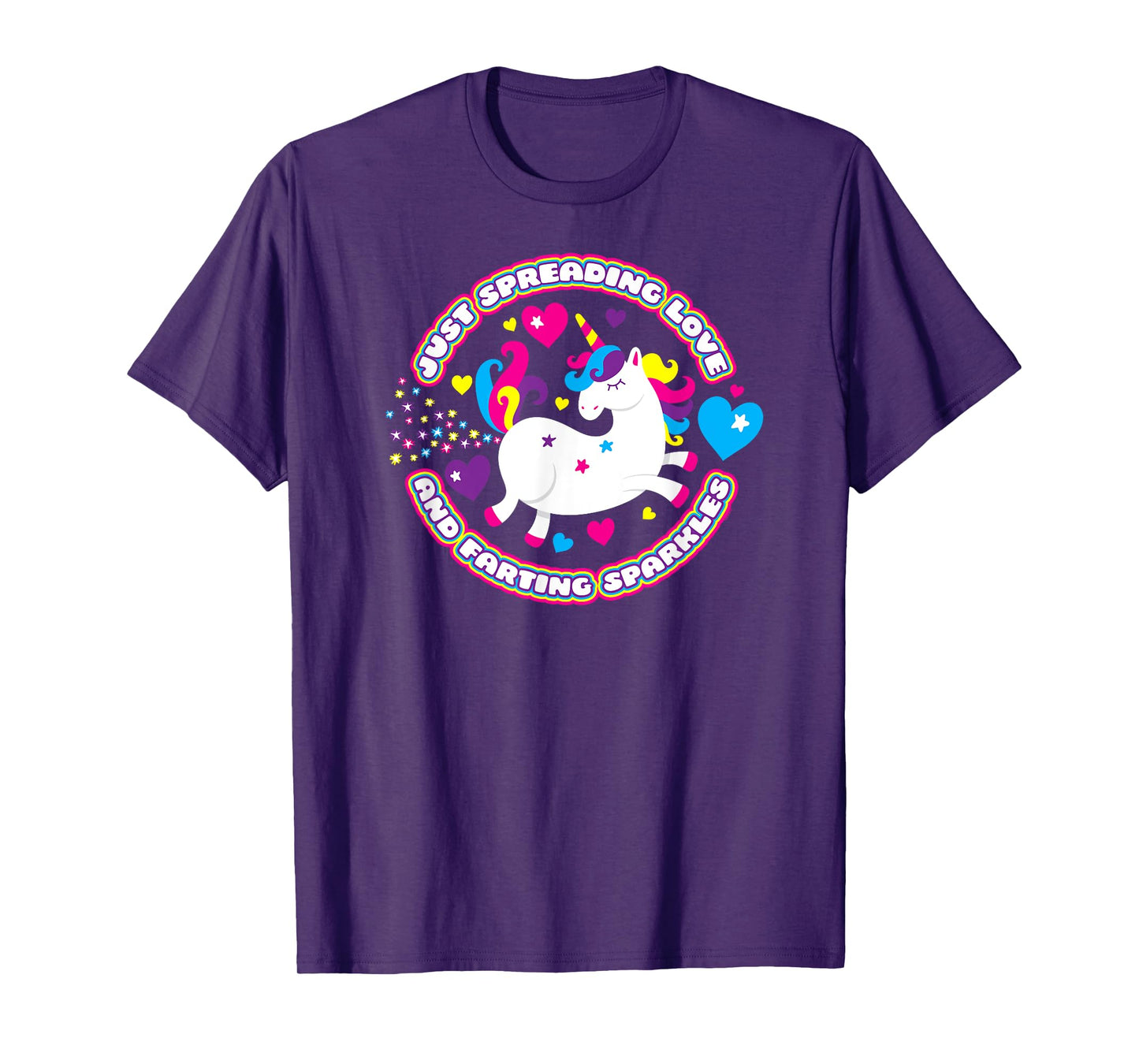 Unicorn Fart Shirt Just Spreading Love and Farting Sparkles T-Shirt