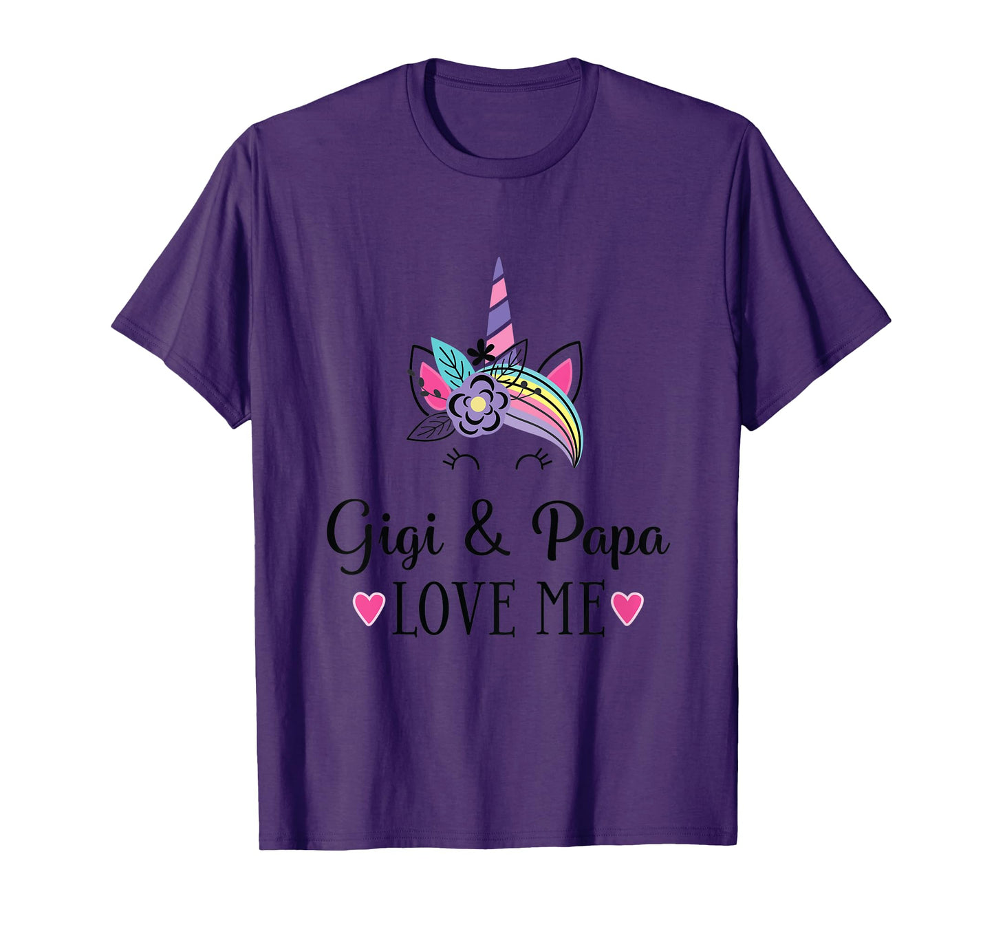 Kids Gigi and Papa Love Me Unicorn T-Shirt