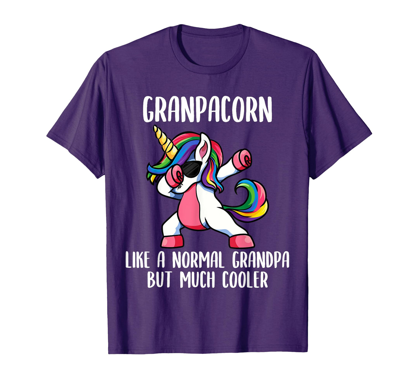 Unicorn Grandpa Girl Birthday Party Apparel GrandpaCorn Cute T-Shirt