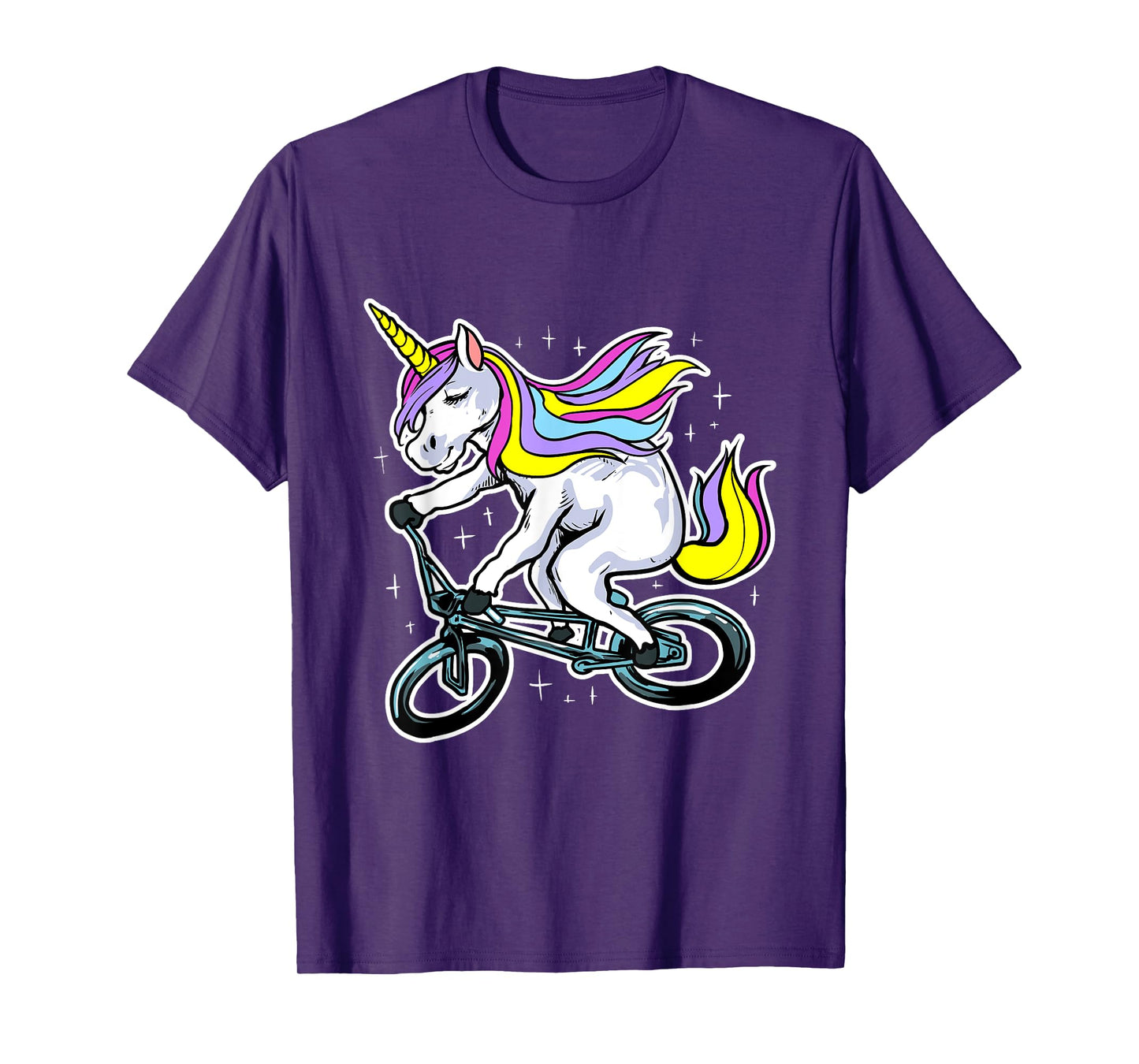 Funny Magic BMX Bike Bicycle Rider Unicorn Costume T-Shirt