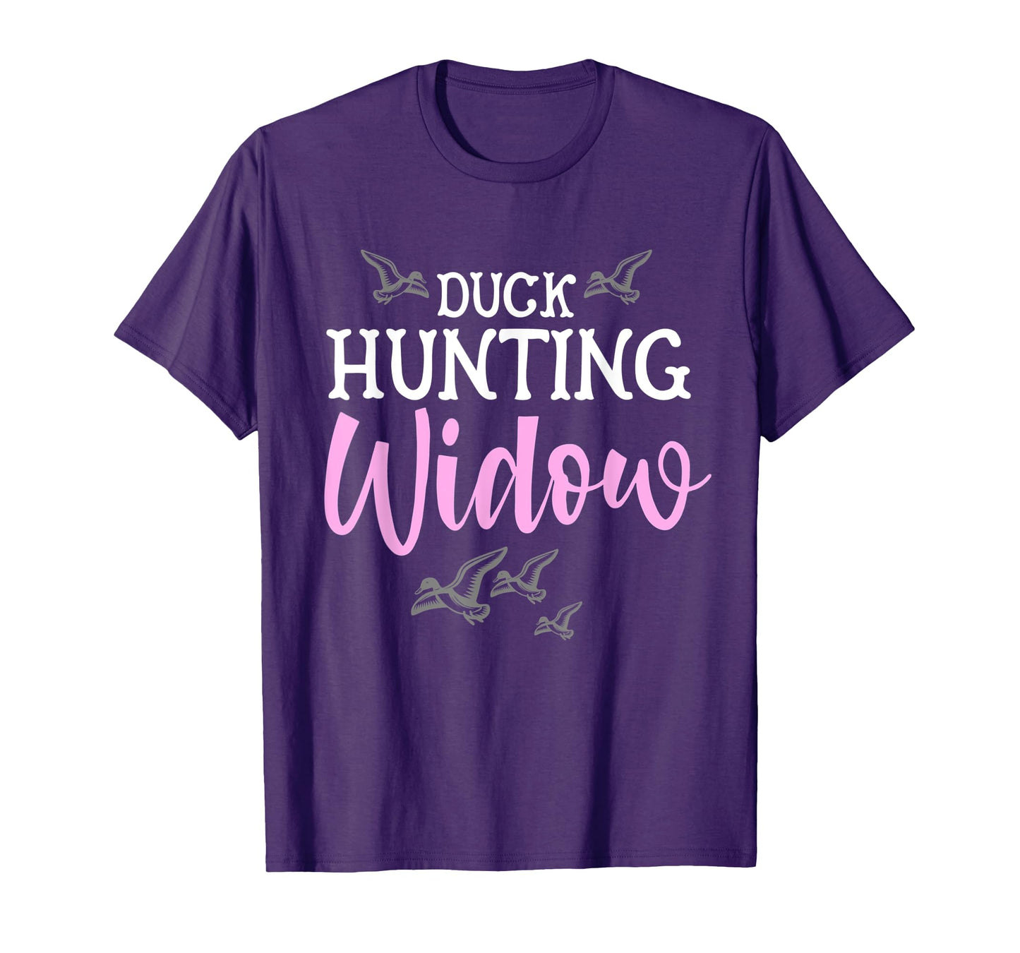 Duck Hunting Widow Womans Hunter Funny Bird Fall Wife T-Shirt