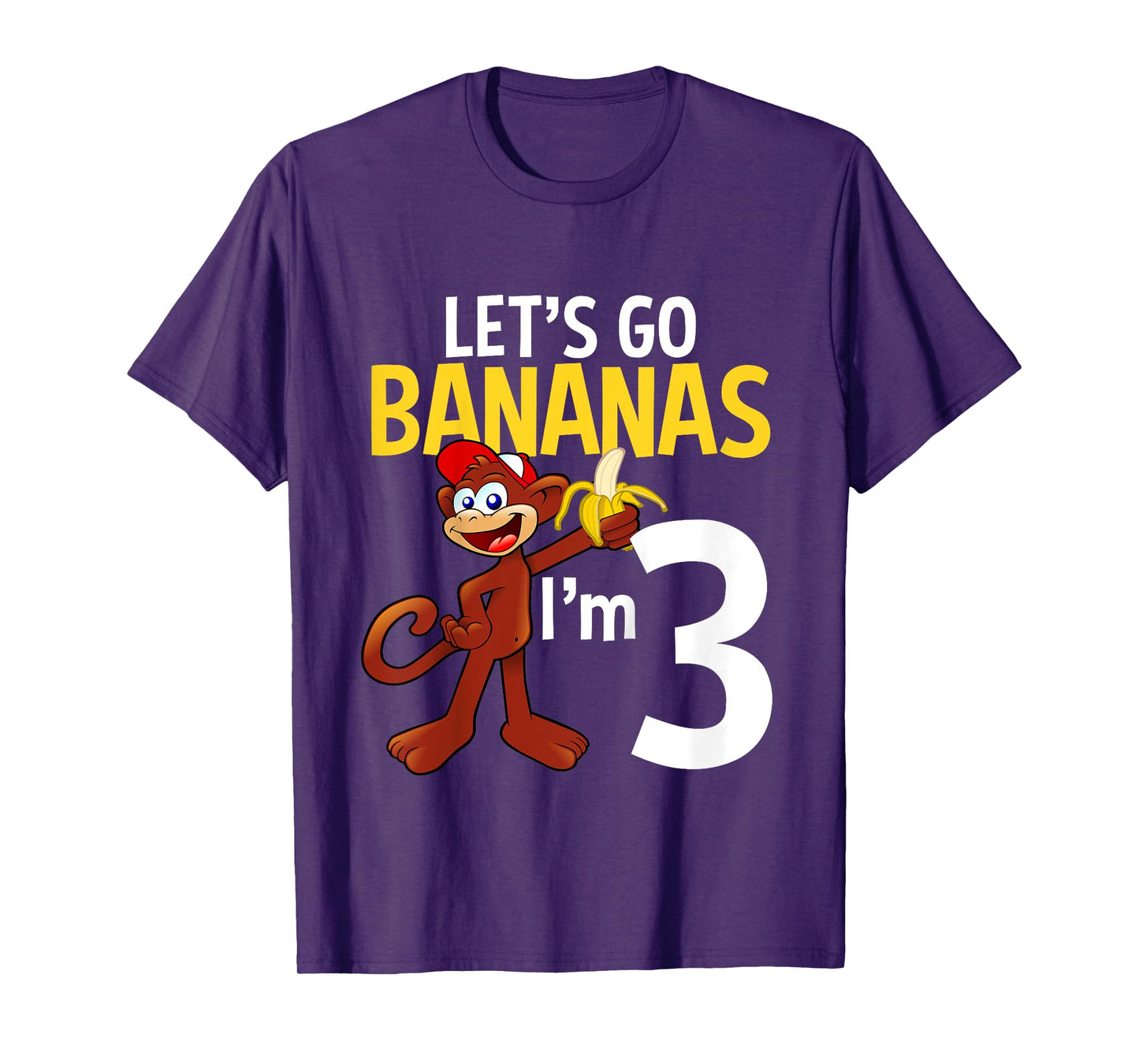 3 Year Old Monkey Birthday Party Zoo Animal Theme 3rd Gift T-Shirt