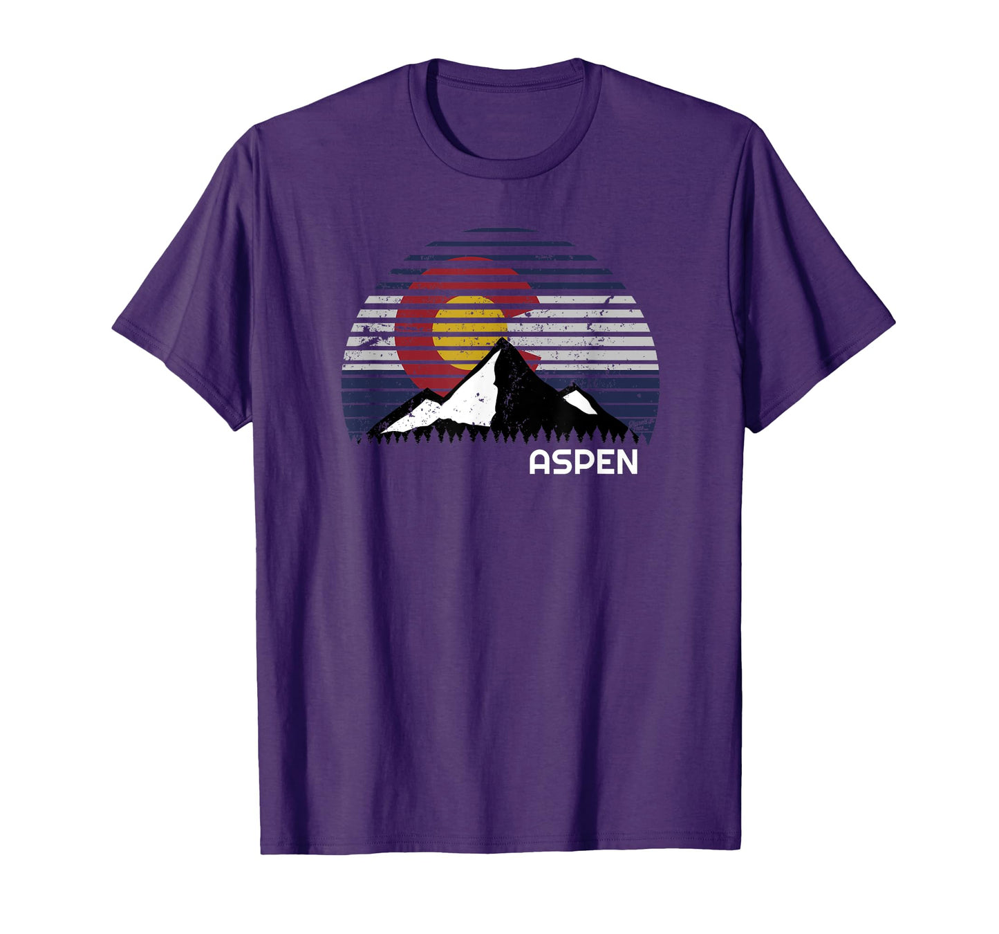 Aspen Colorado Flag - CO Bluebird Day Mountain T-Shirt