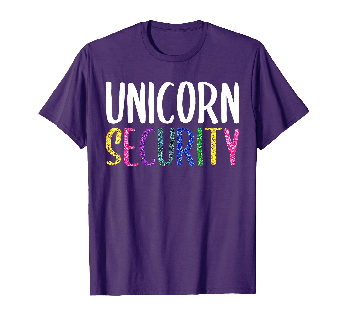 Halloween Dad Mom Daughter Adult Costume, Unicorn Security T-Shirt