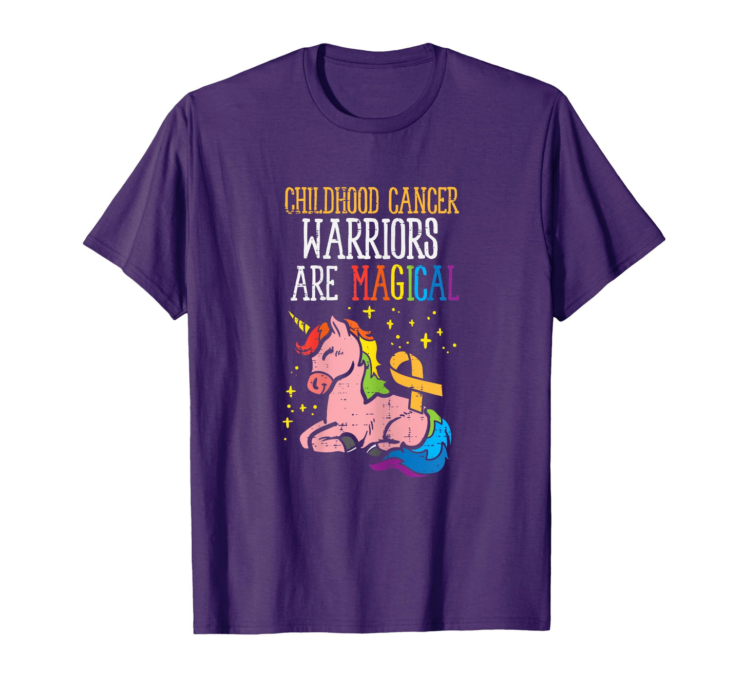 Unicorn Childhood Cancer Warriors Are Magical Awareness T-Shirt