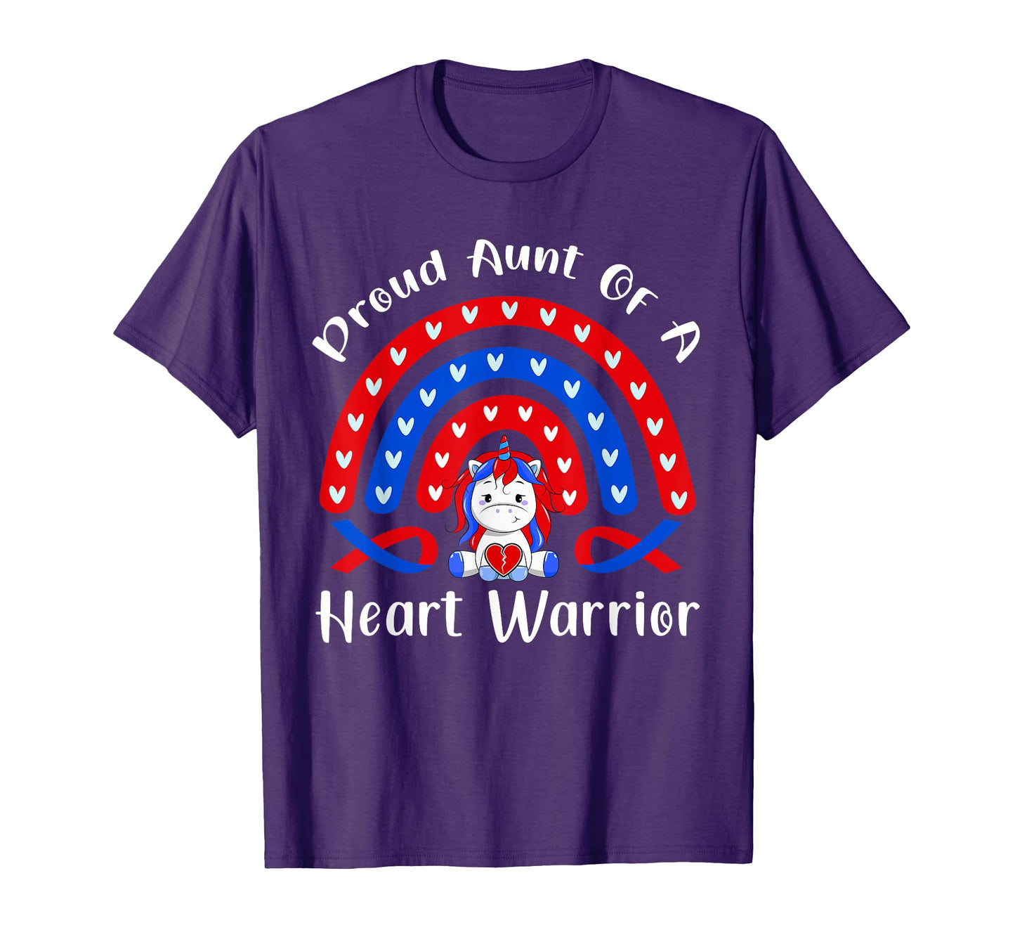Proud Aunt Of A Heart Warrior Congenital Heart Defect Unicor T-Shirt