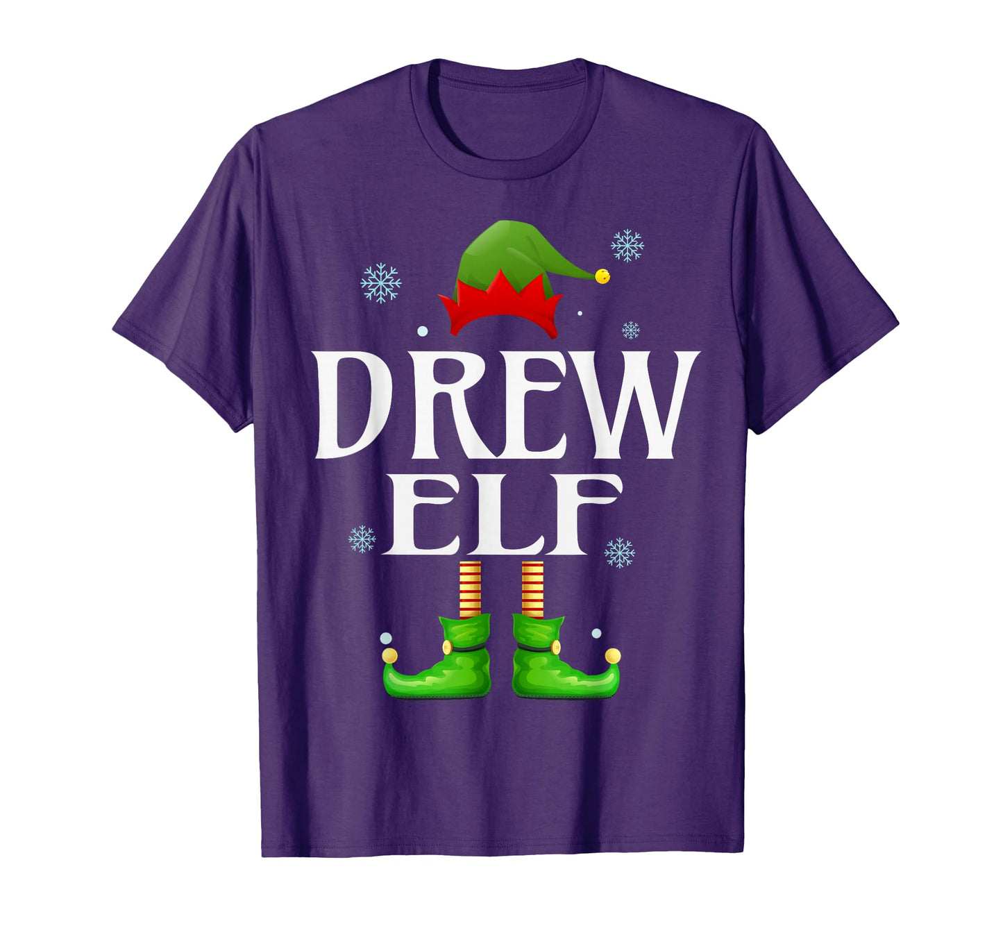 Drew Elf Xmas Funny Men's Family Matching Christmas Drew T-Shirt
