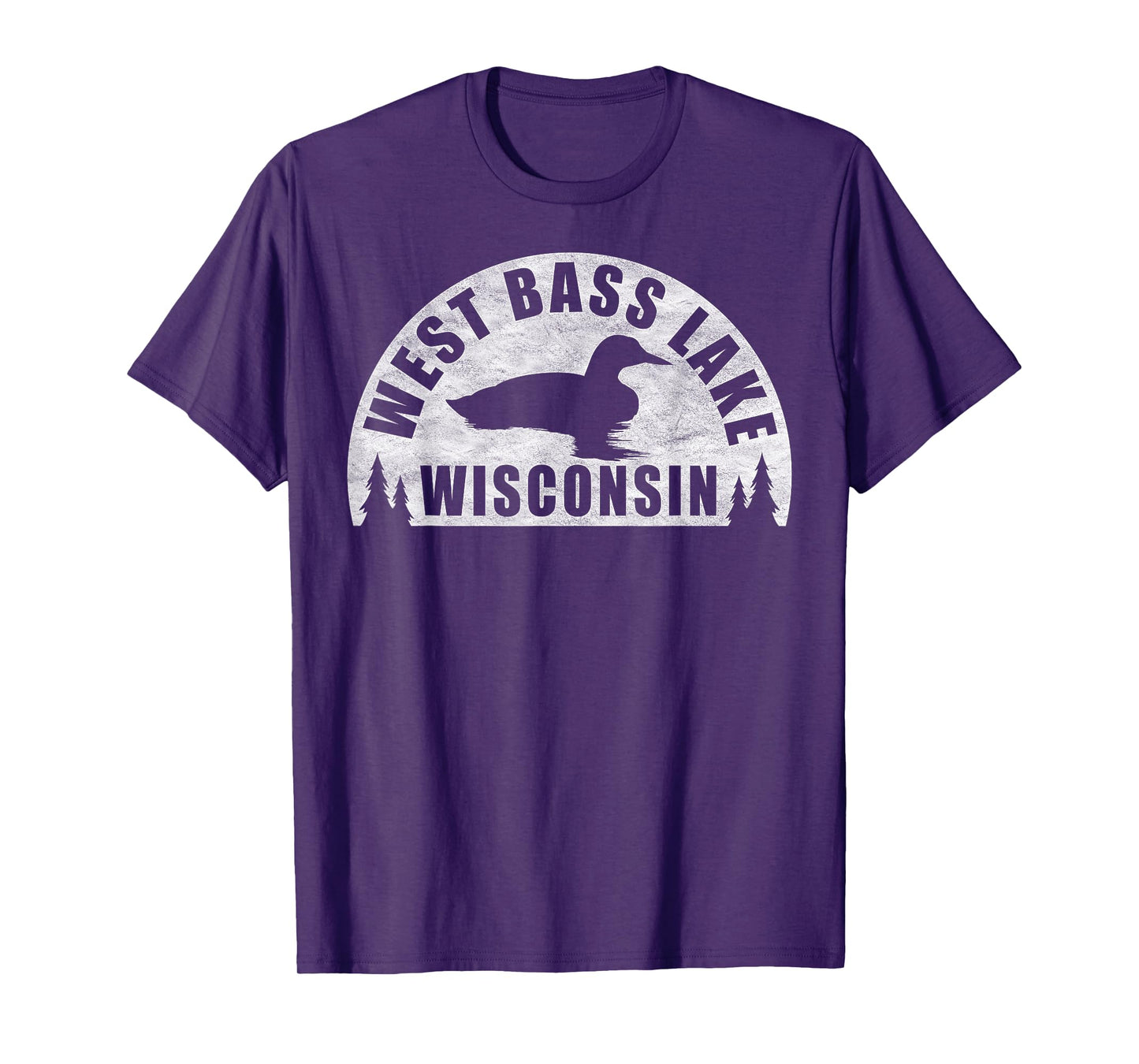West Bass Lake Northern Wisconsin Loon T-Shirt