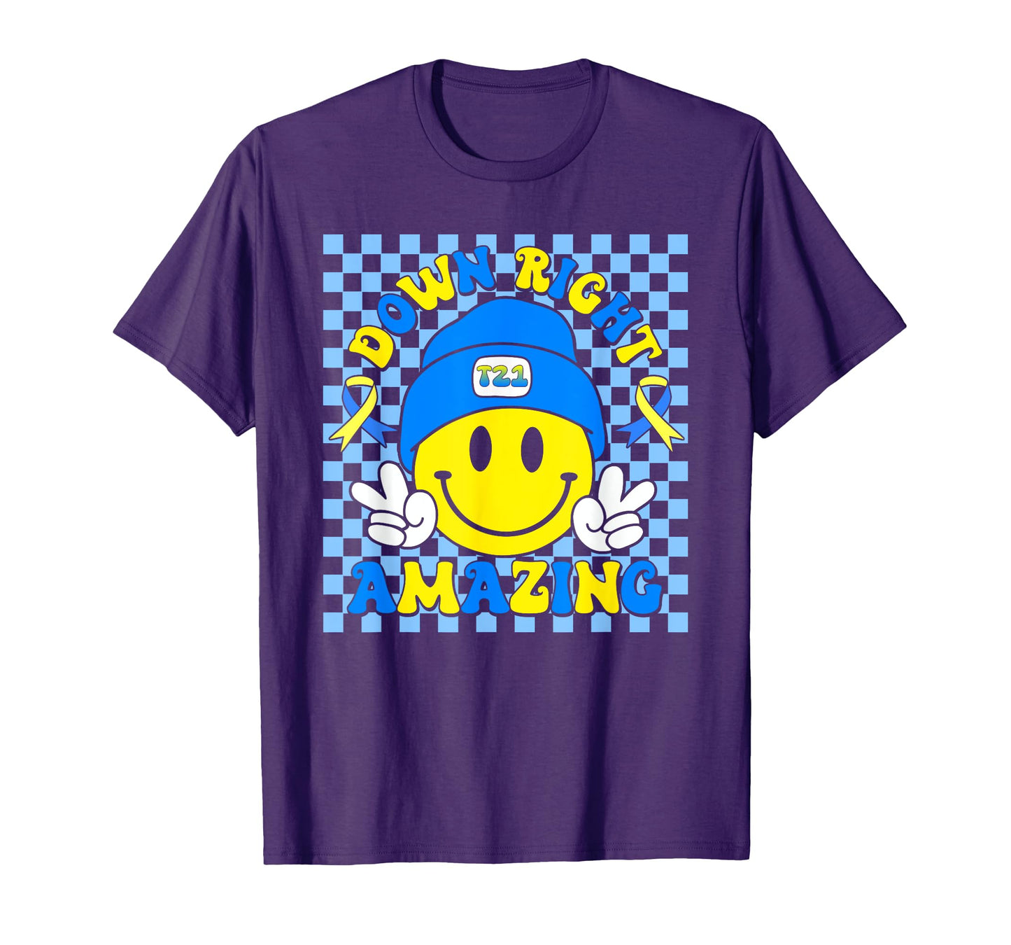Down Right Amazing Smile Face Down Syndrome Awareness Kids T-Shirt