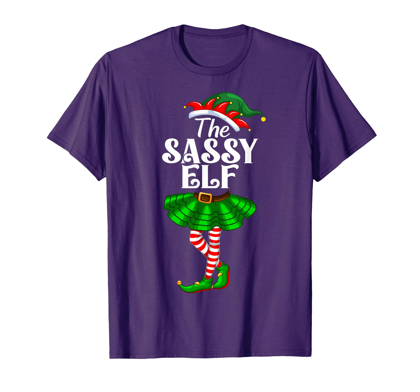 The Sassy Elf Xmas Funny Christmas Matching Family Pajama T-Shirt