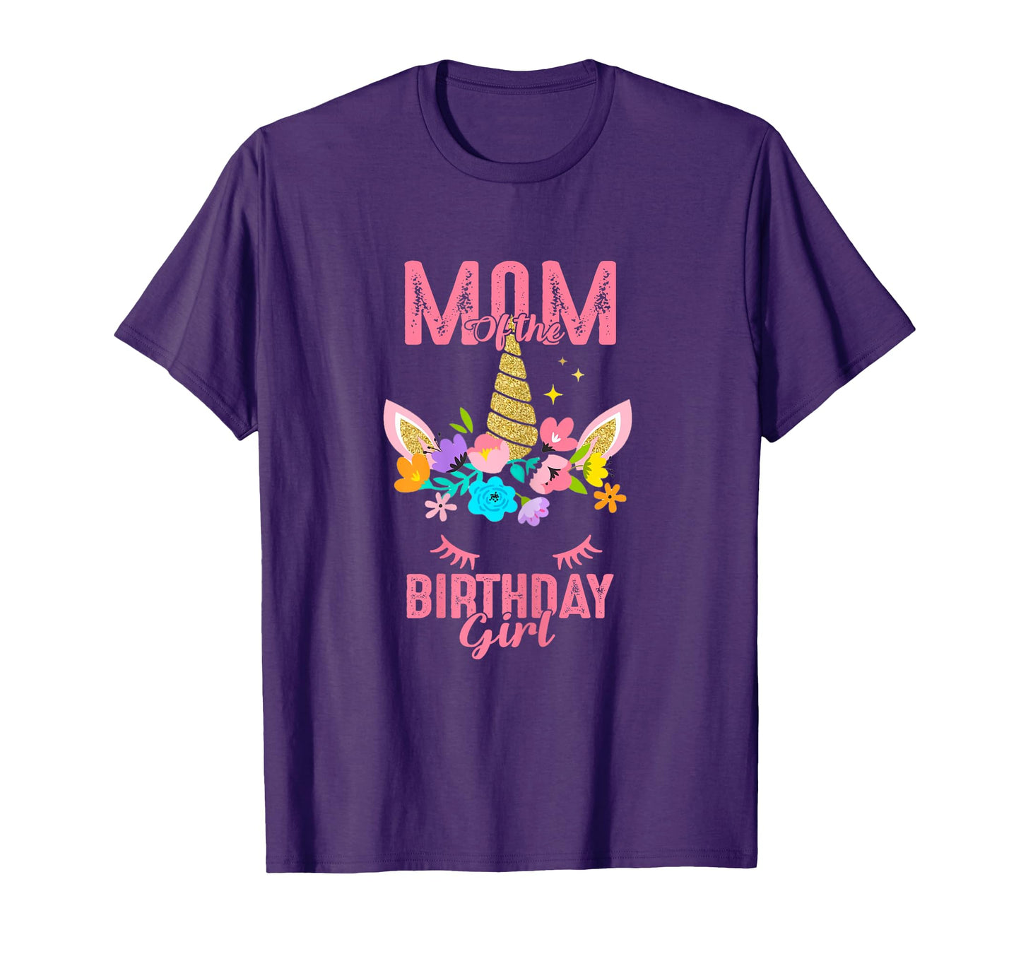 Mom of the Birthday Girl Unicorn Birthday Family Matching T-Shirt