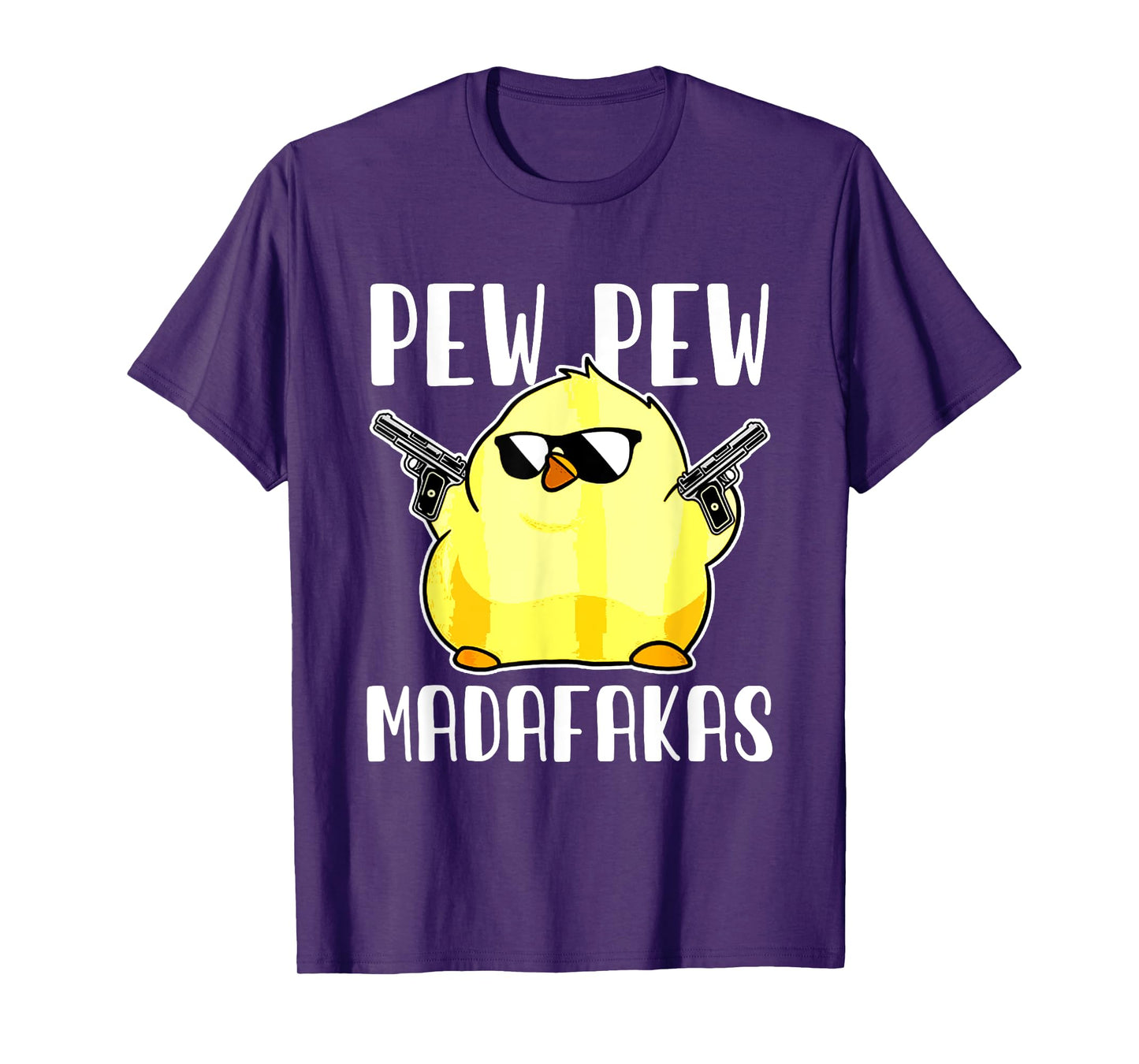 Pew Pew Madafakas Crazy Chicken Gun Funny Gifts T-Shirt