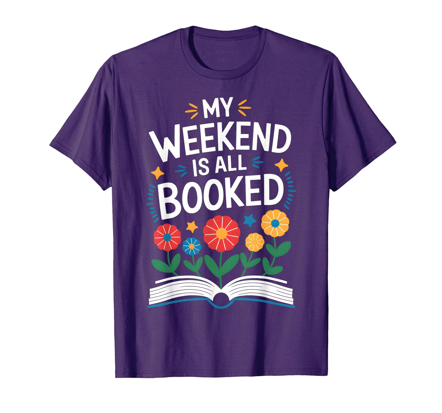 My Weekend Is All Booked Funny Book Lover Xmas Christmas T-Shirt