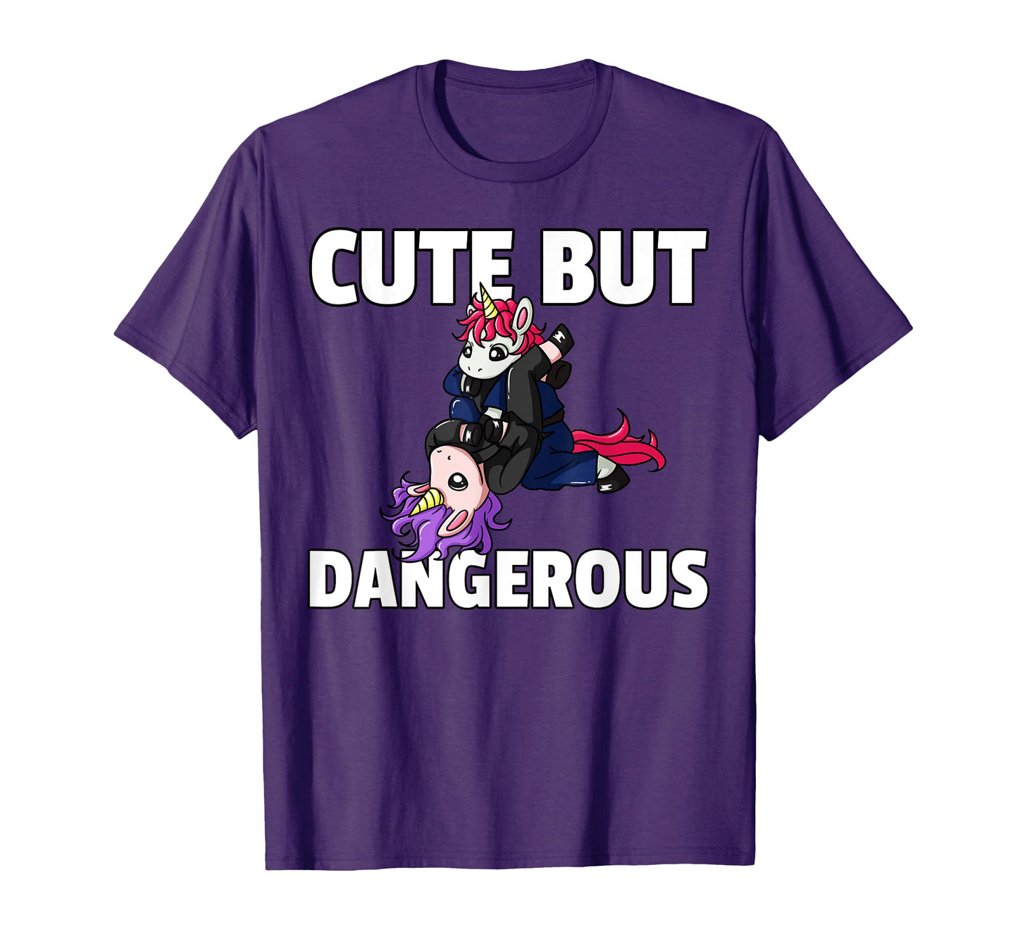Cute But Dangerous Jiu Jitsu Unicorn Girl T-Shirt