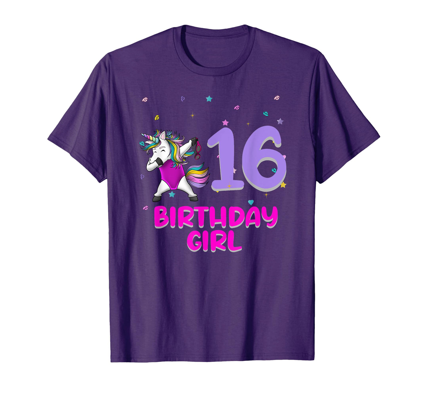 Unicorn Swimsuit 16th Birthday Girl Love Funny 16 Years Old T-Shirt