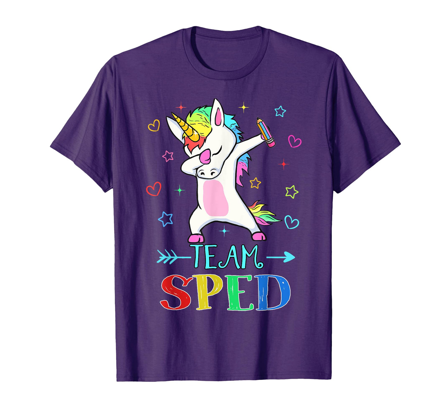 Team Sped Dabbing Unicorn Funny Back To School Gift T-Shirt