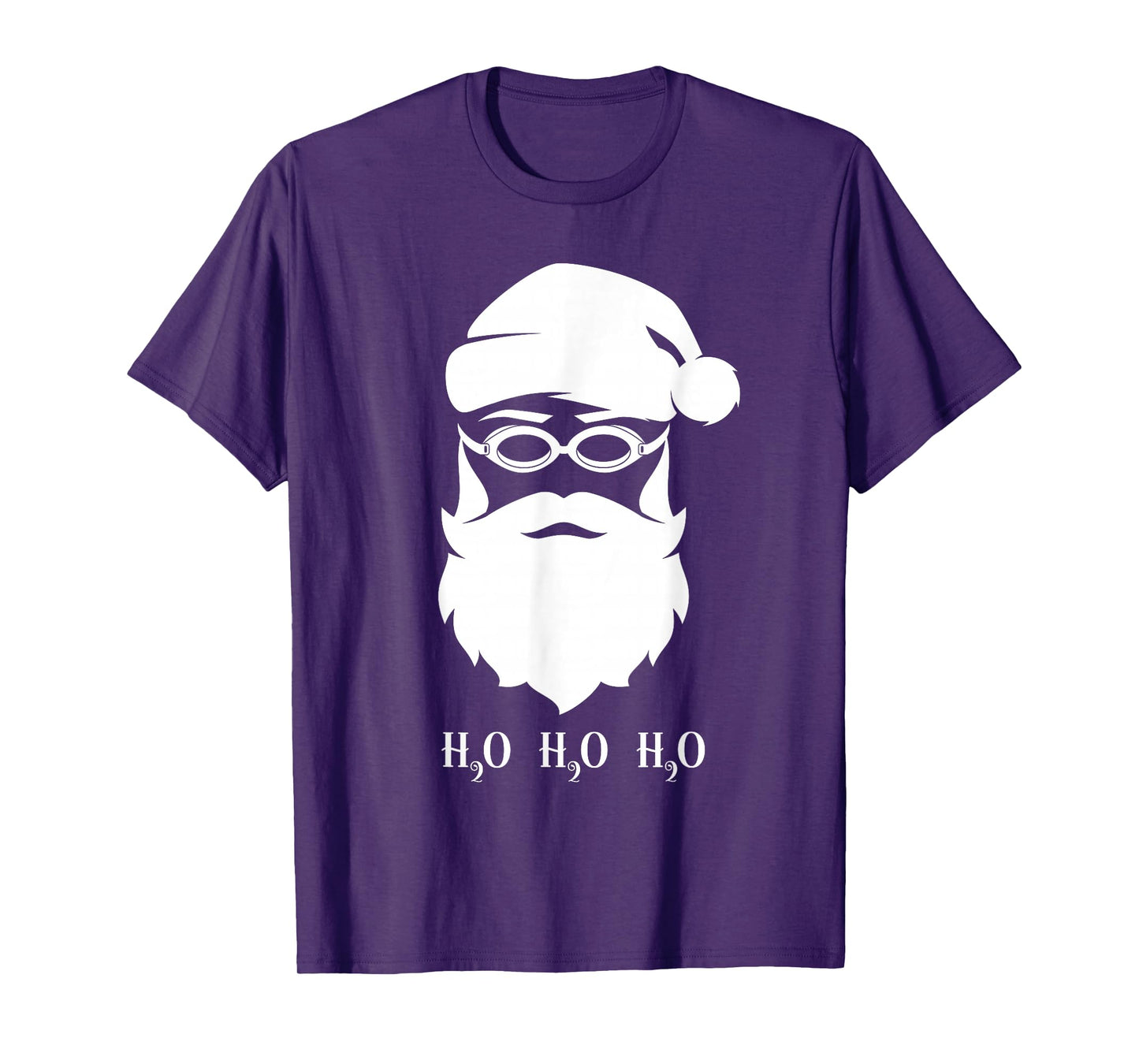 Swimming Christmas Santa Claus H20 Swimmer Xmas T-Shirt