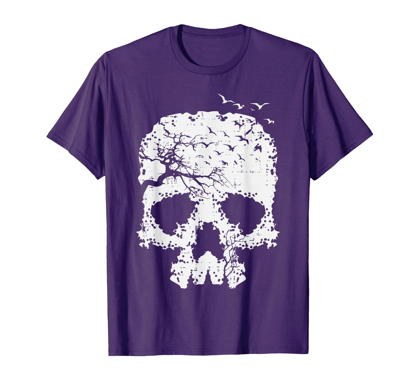 Halloween Skull Tree Birds Gothic Costume Men Women Kids T-Shirt