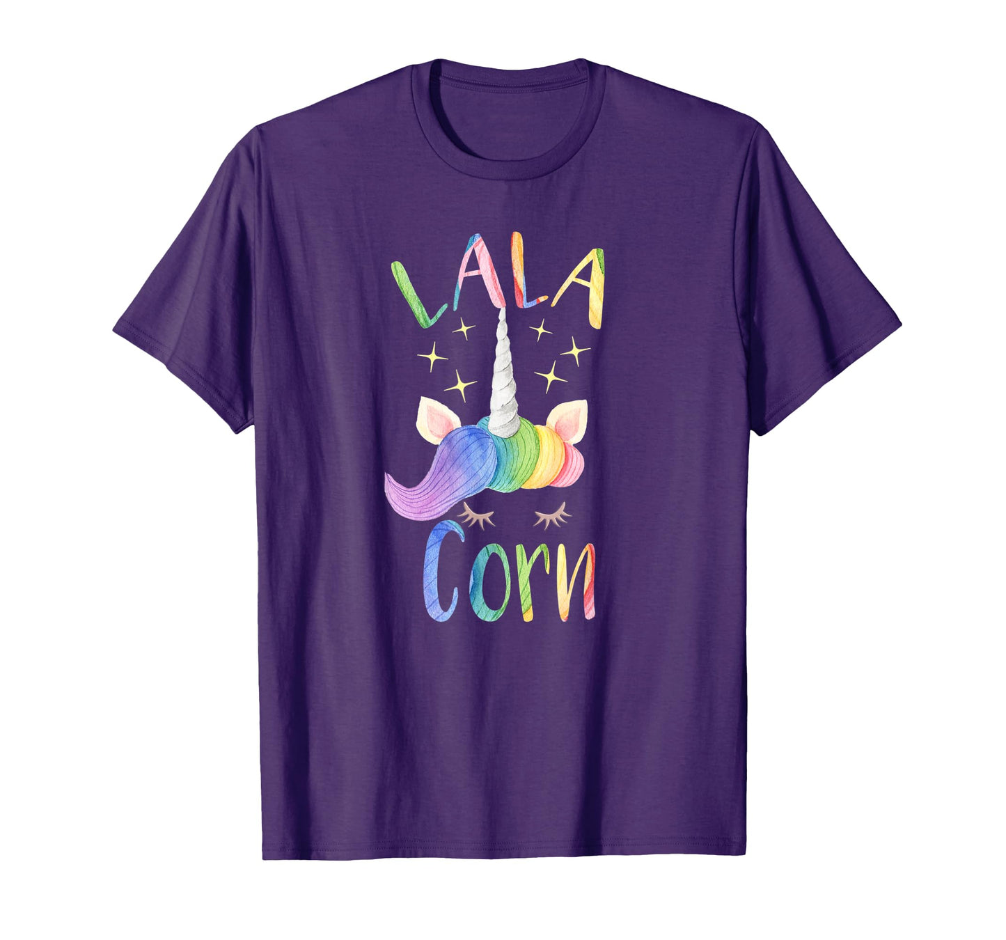Lala Corn Funny Lala Grandma Unicorn Lover T-Shirt