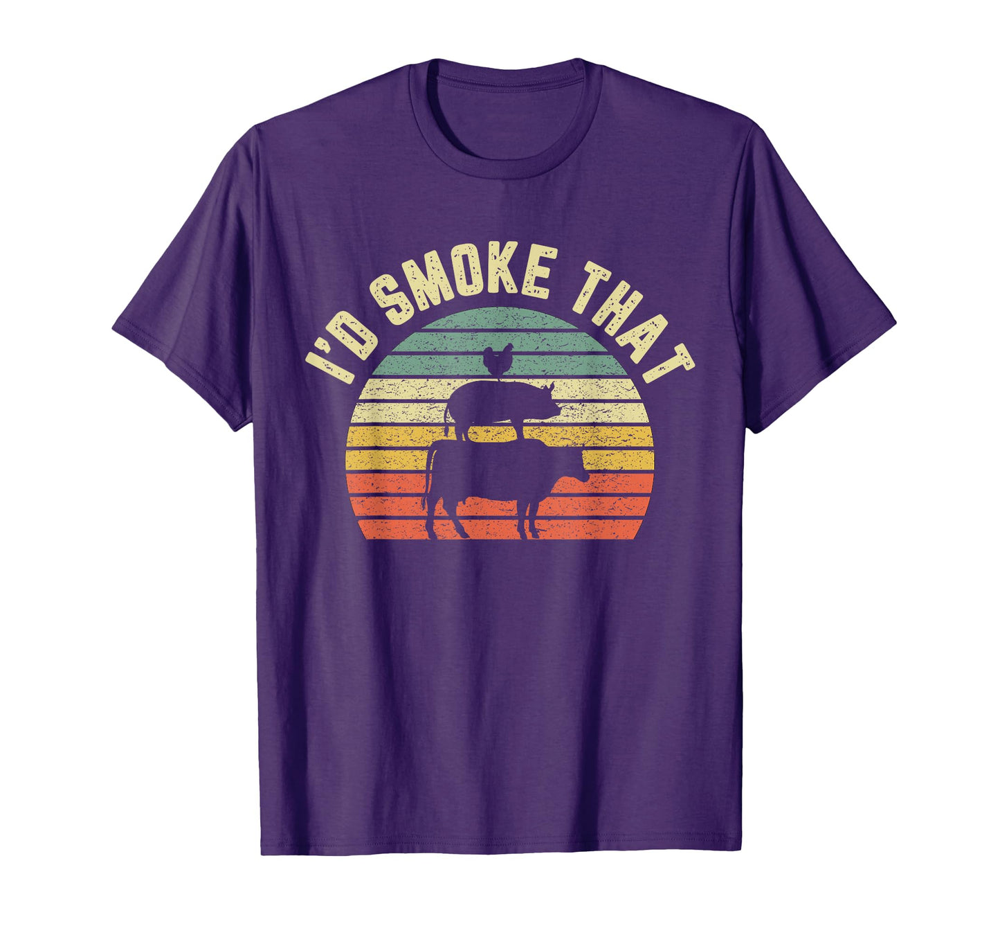 Funny BBQ Shirt I'd Smoke That Retro Barbeque Grilling Gift T-Shirt